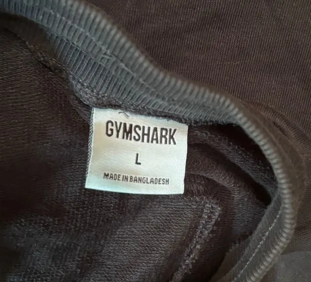 Black Gymshark Camo Printed Cotton Joggers Adult Large image indicator(5)