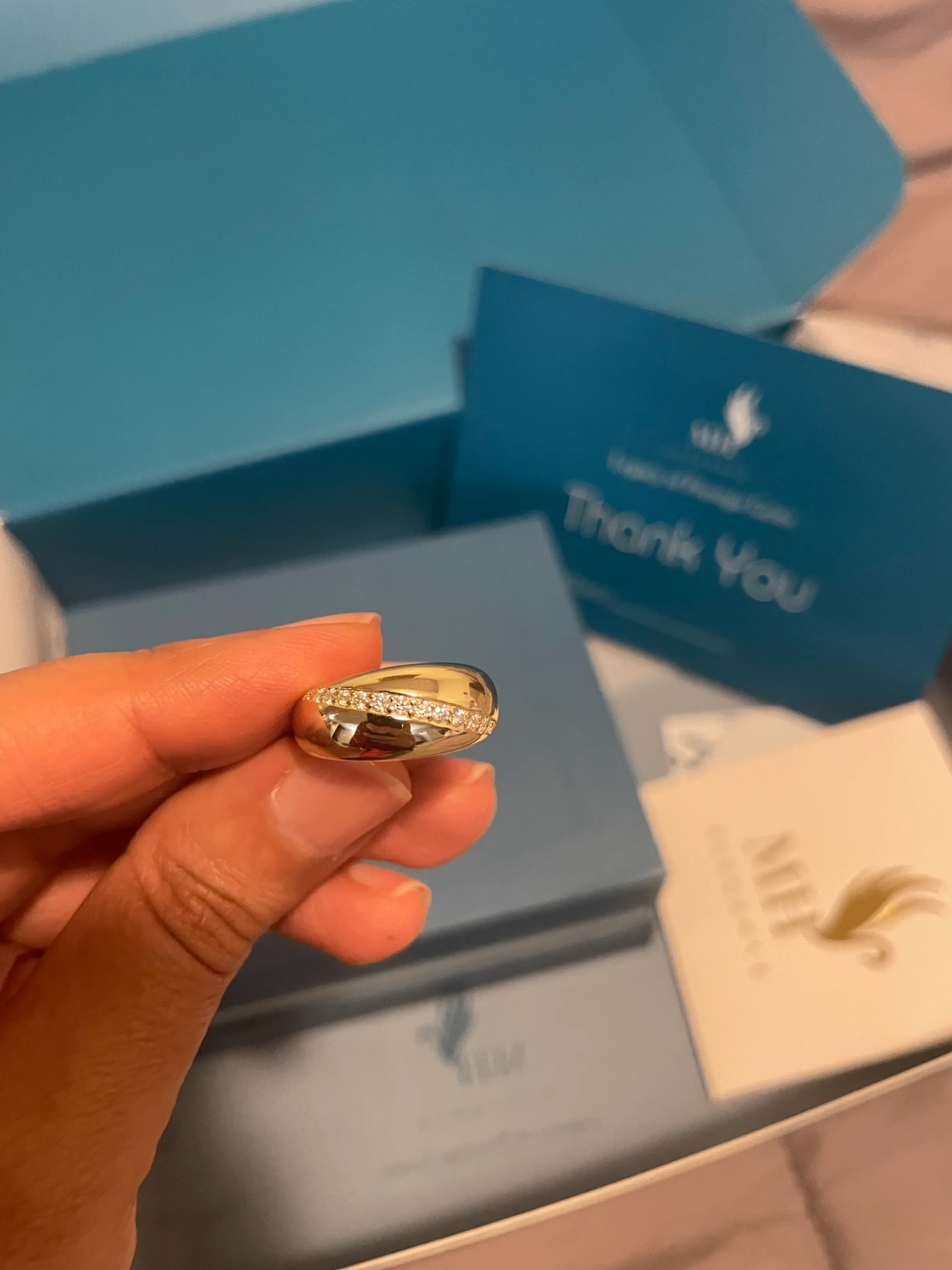 14k Gold Plated Eternal Glow Ring Size 6US