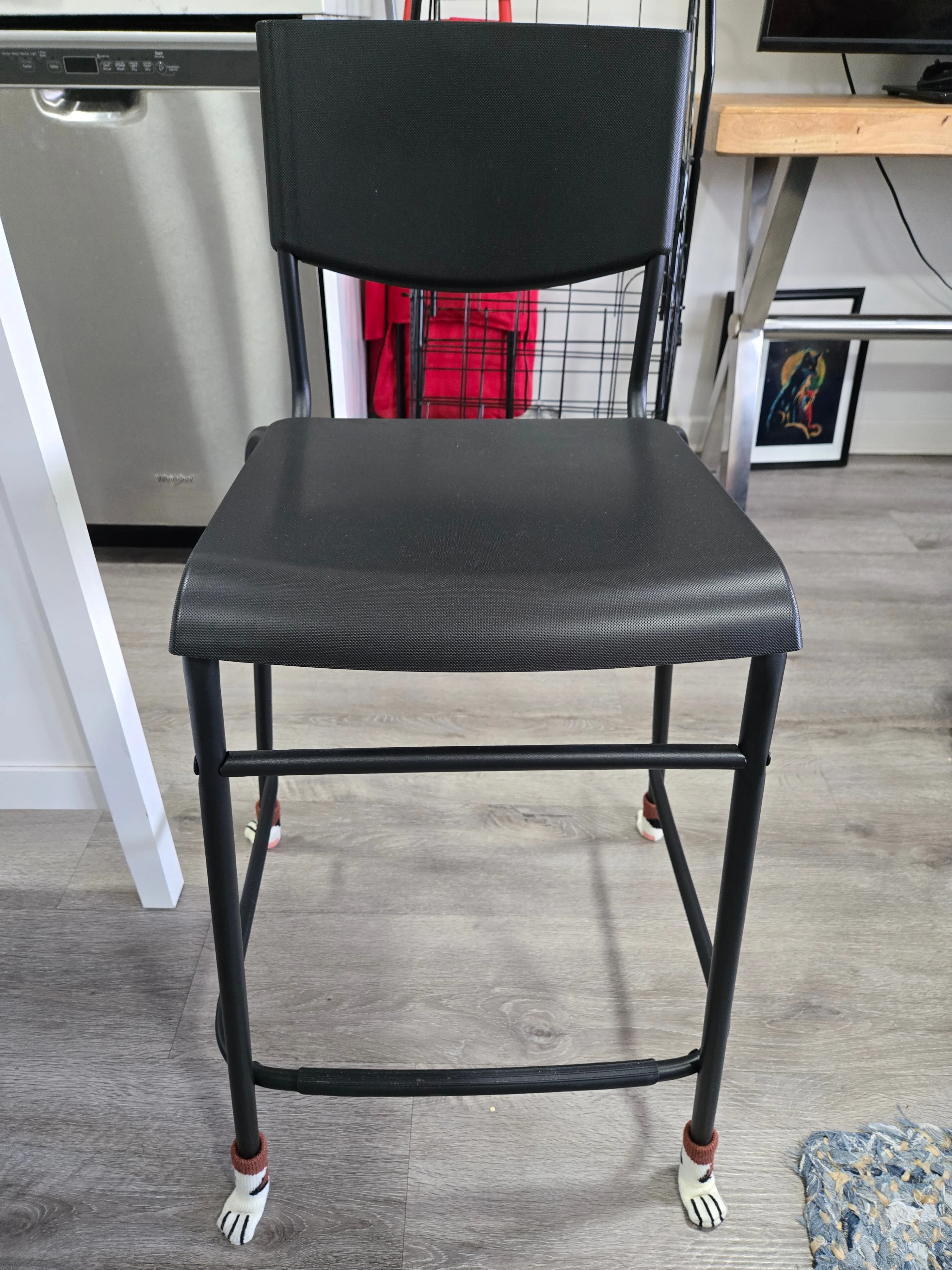 Black IKEA STIG Bar Stools– Counter Height with Backrest image indicator(3)