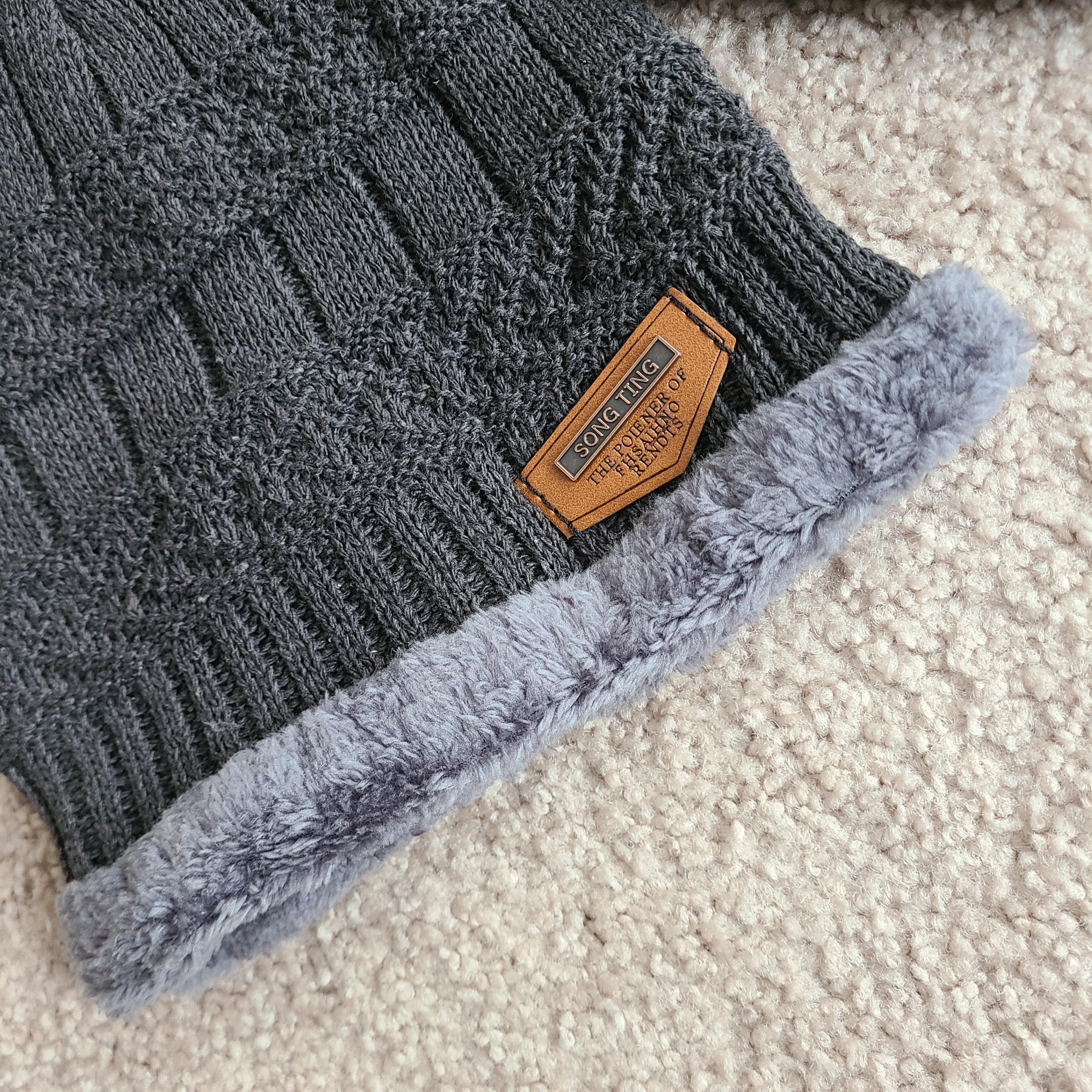 Men's Winter Thermal Knit Hat & Neck Warmer Set (2 pc) - photo 4