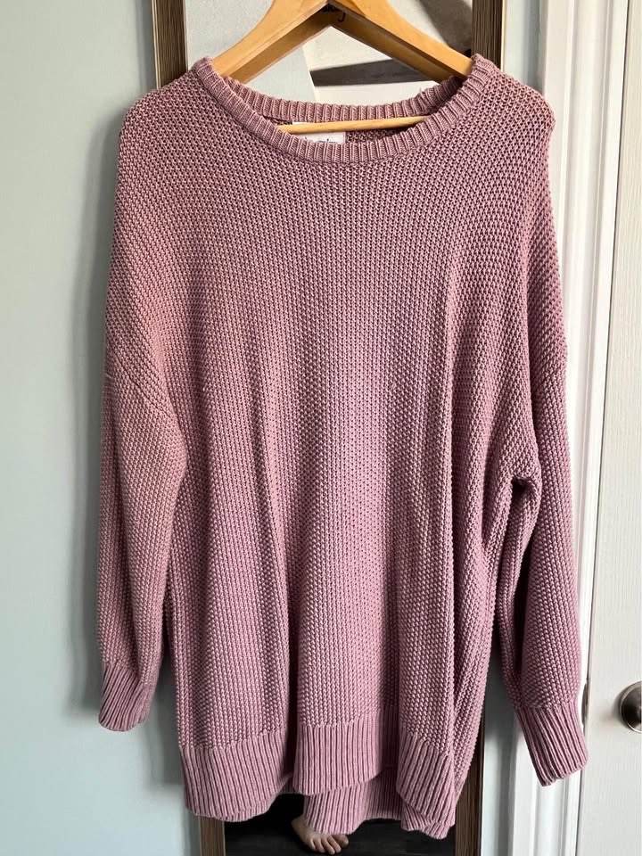Large Knit Tunic Length Sweater