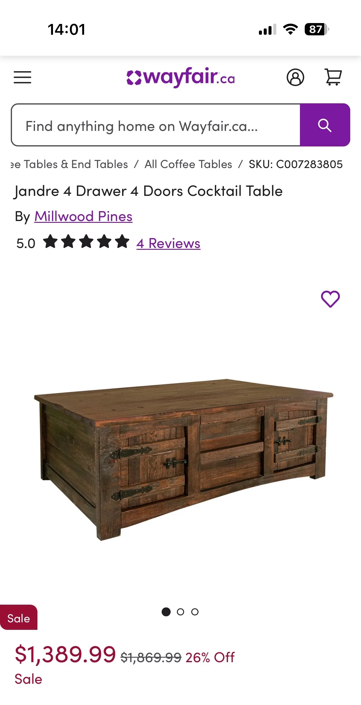 Coffee table and matching end tables image indicator(8)