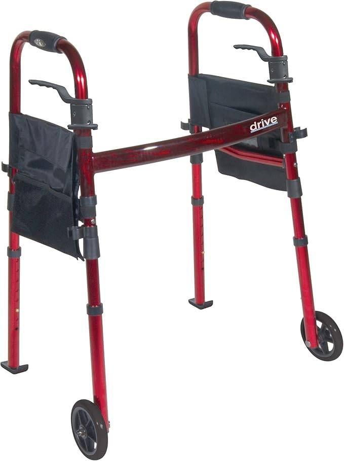 BRAND NEW - Drive Medical Walker "FLAME RED" 5 Inch Wheels