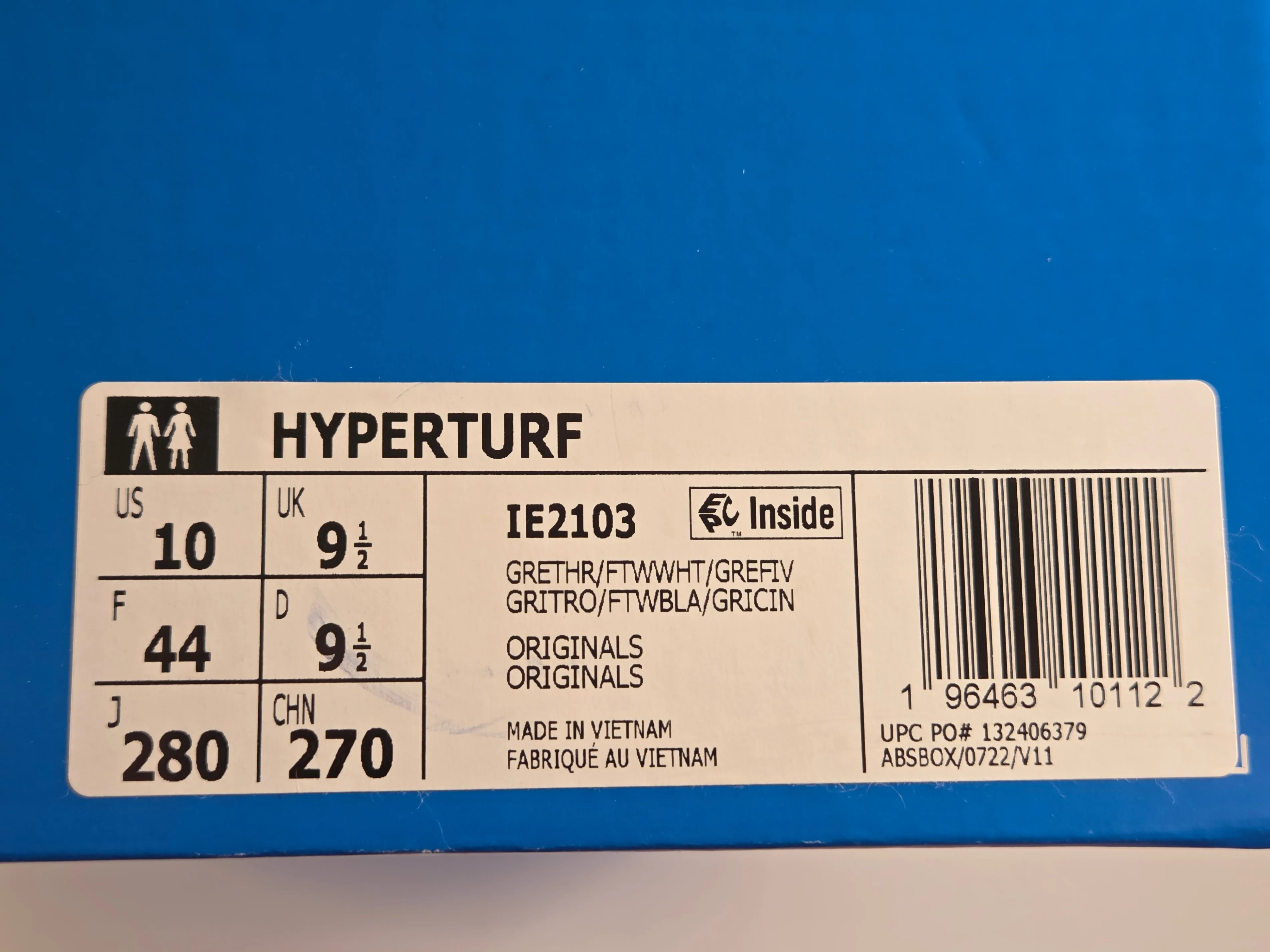 adidas Hyperturf IE2103 US 10 Grey – New w/Box image indicator(7)