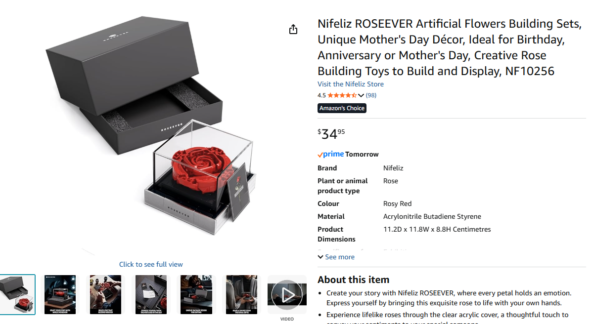 Nifeliz ROSEEVER Artificial Flowers Building Set - photo 4