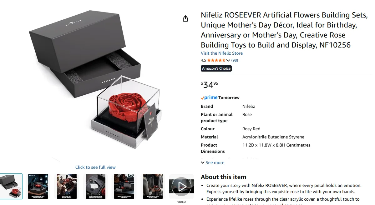 Nifeliz ROSEEVER Artificial Flowers Building Set image indicator(4)