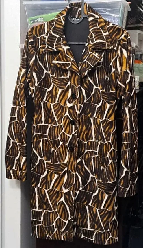 Women Retro Mod 70 Soft, Fuzzy Texture Dress Coat image indicator(3)