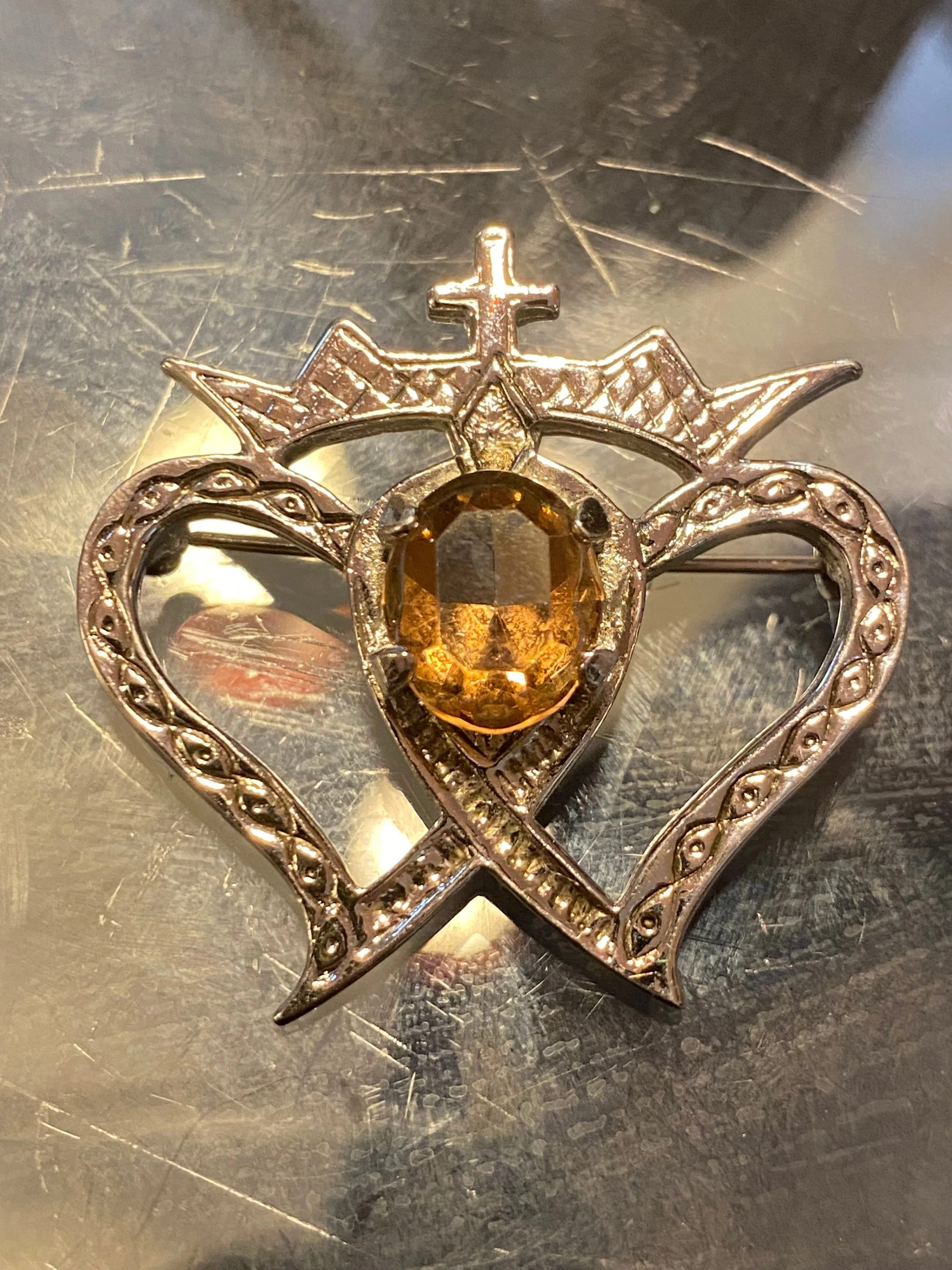 Vintage Scottish Luckenbooth Brooch & Bracelet Set