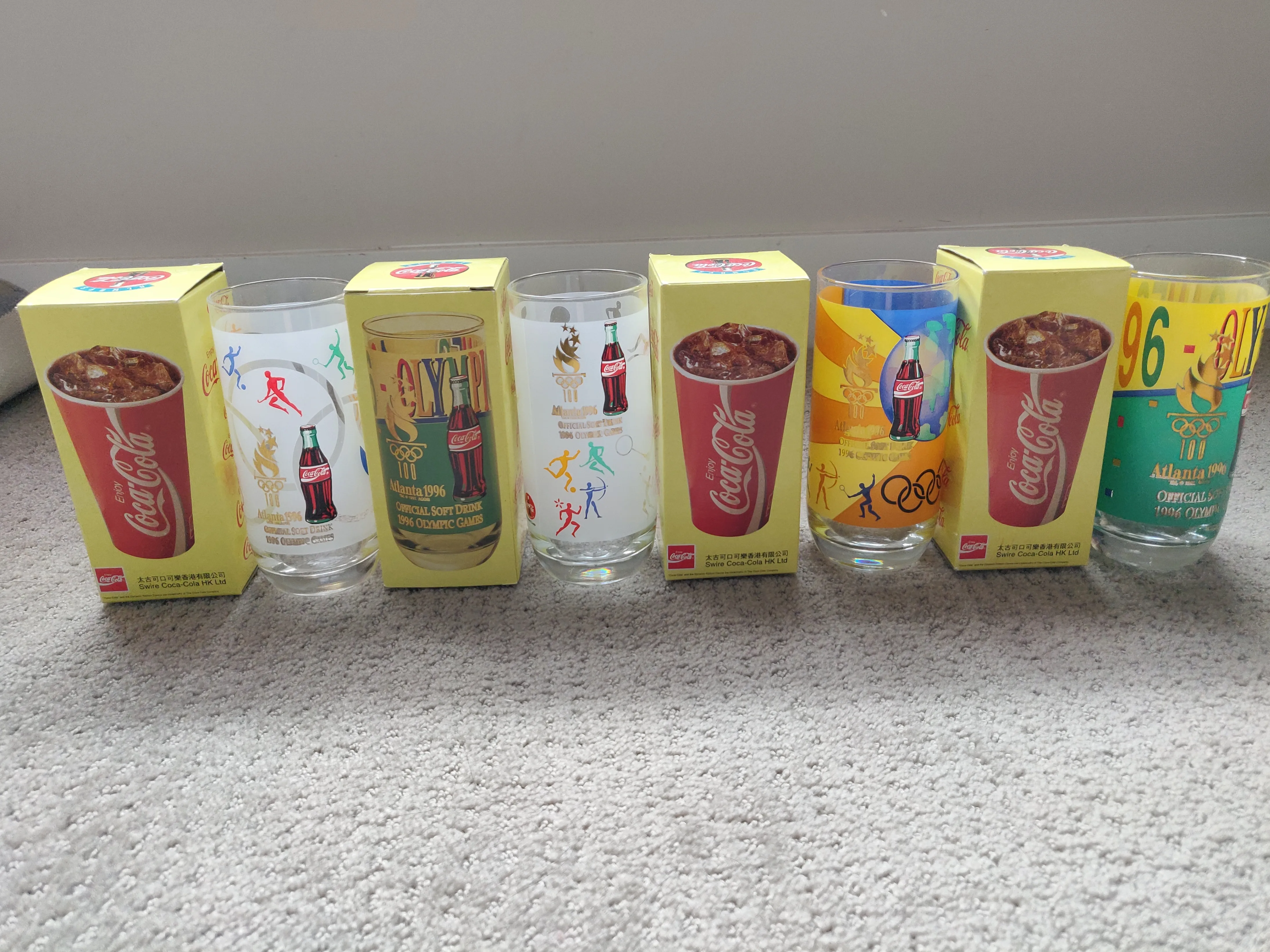 Coca-Cola Collector's Glasses / Coke Atlanta 1996 Olympic Games thumbnail