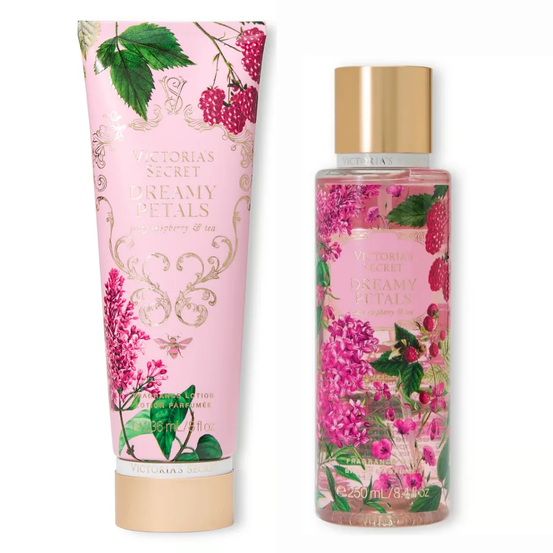 Victoria's Secret Dreamy Petals Body Lotion and Body Mist Set.