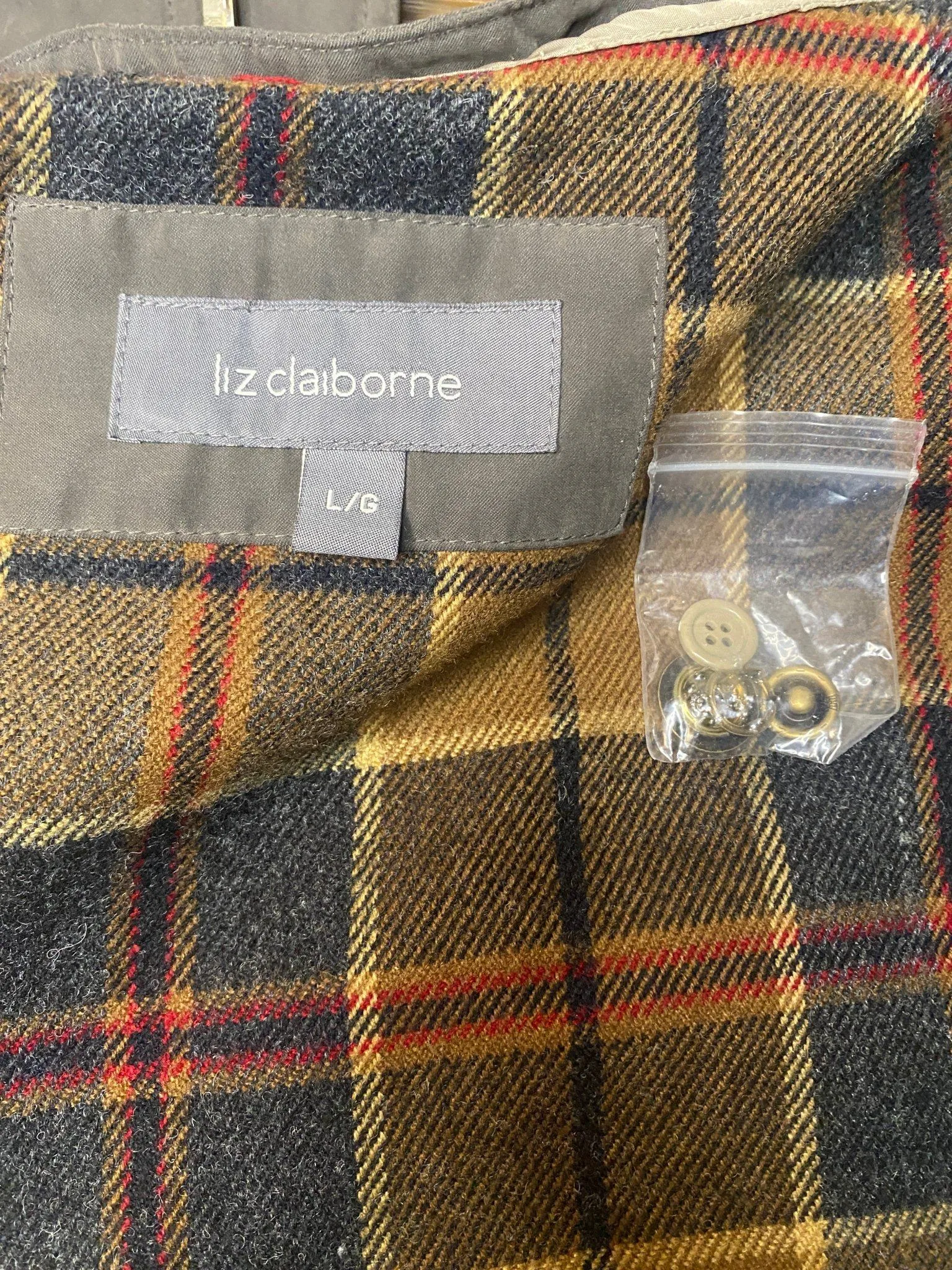 Liz Claiborne Soft Shell Lined Hooded Tan Women’s Coat Large image indicator(5)