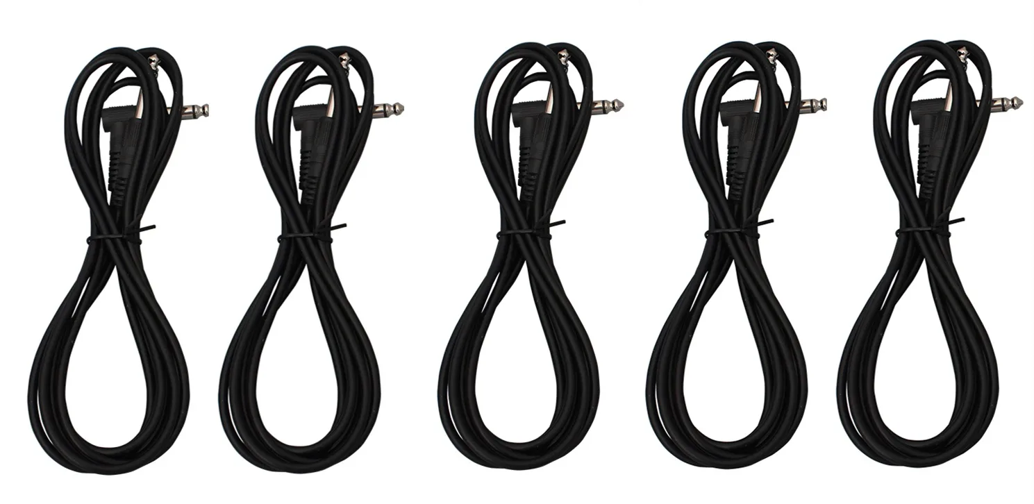 5-Pack 1/4" Guitar Instrument Cable for Electric Guitar, Bass thumbnail