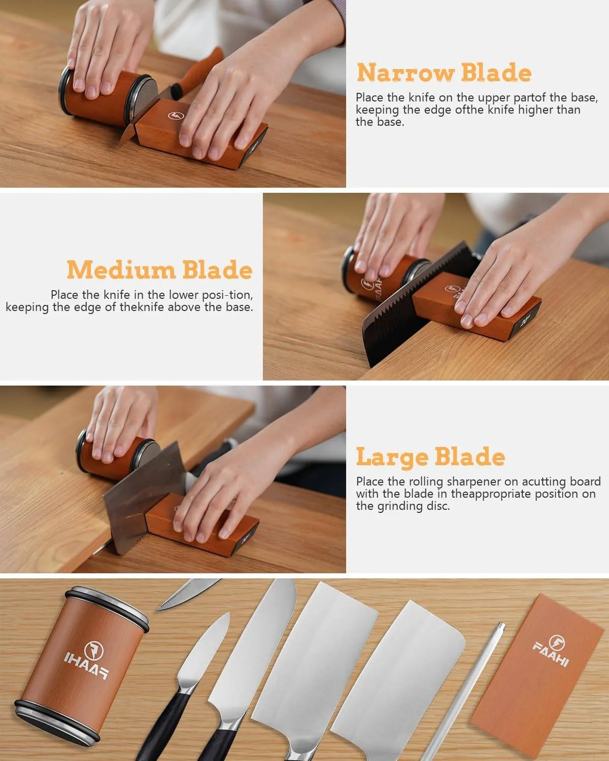 Faahi Rolling Knife Sharpener Kit image indicator(5)