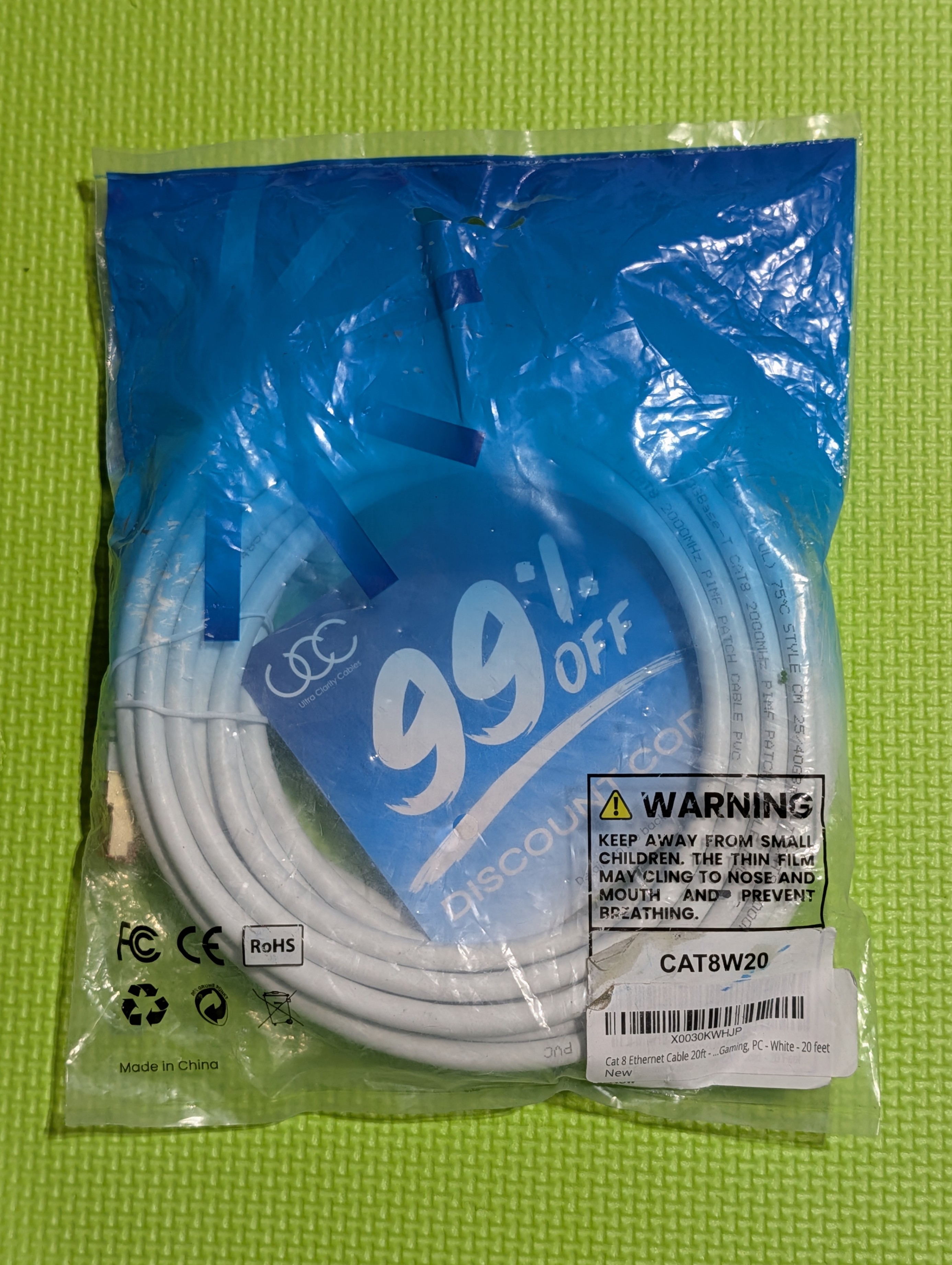 Ethernet Cable Cat 8 - 20ft