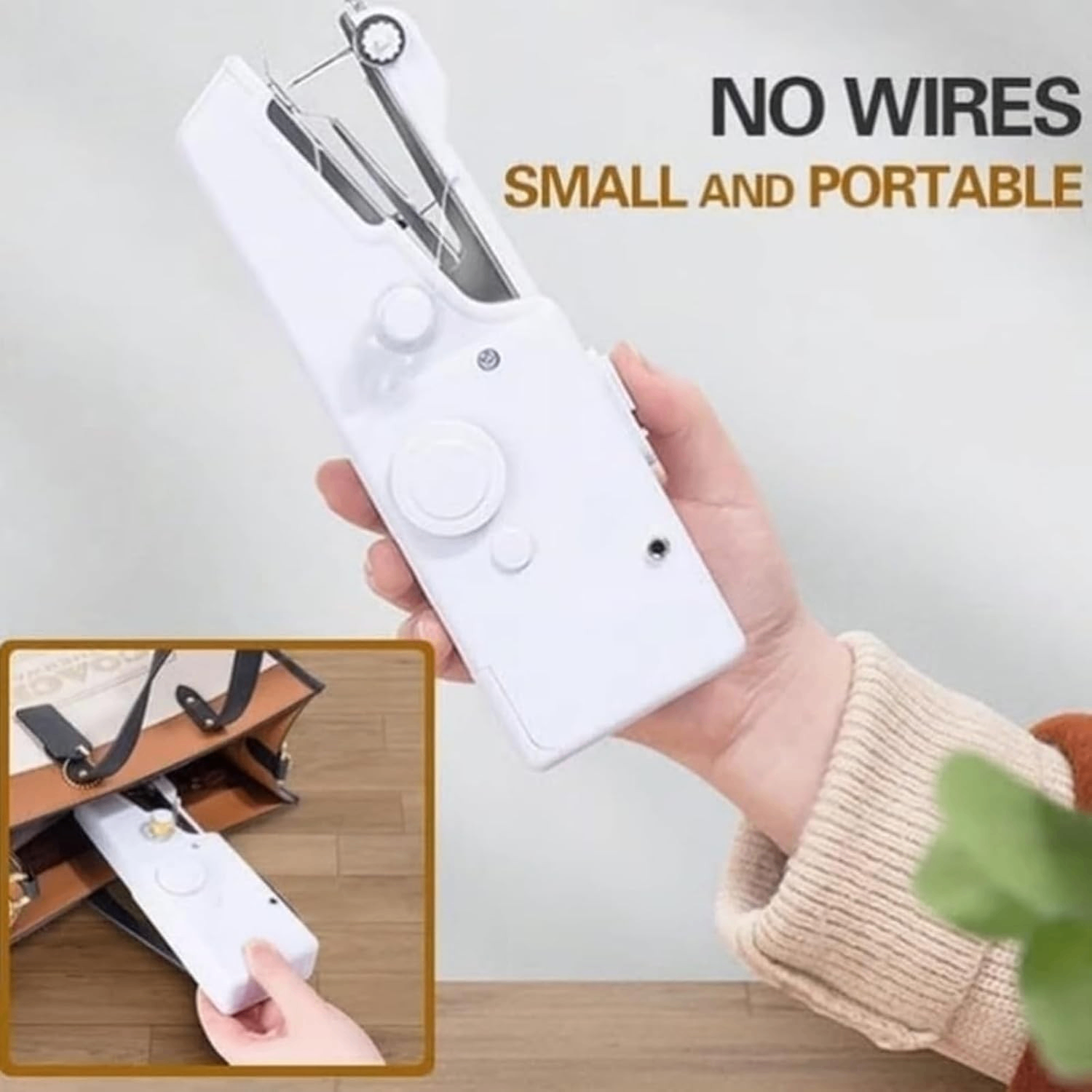 Portable Handheld Sewing Machine with 3-in-1 Function