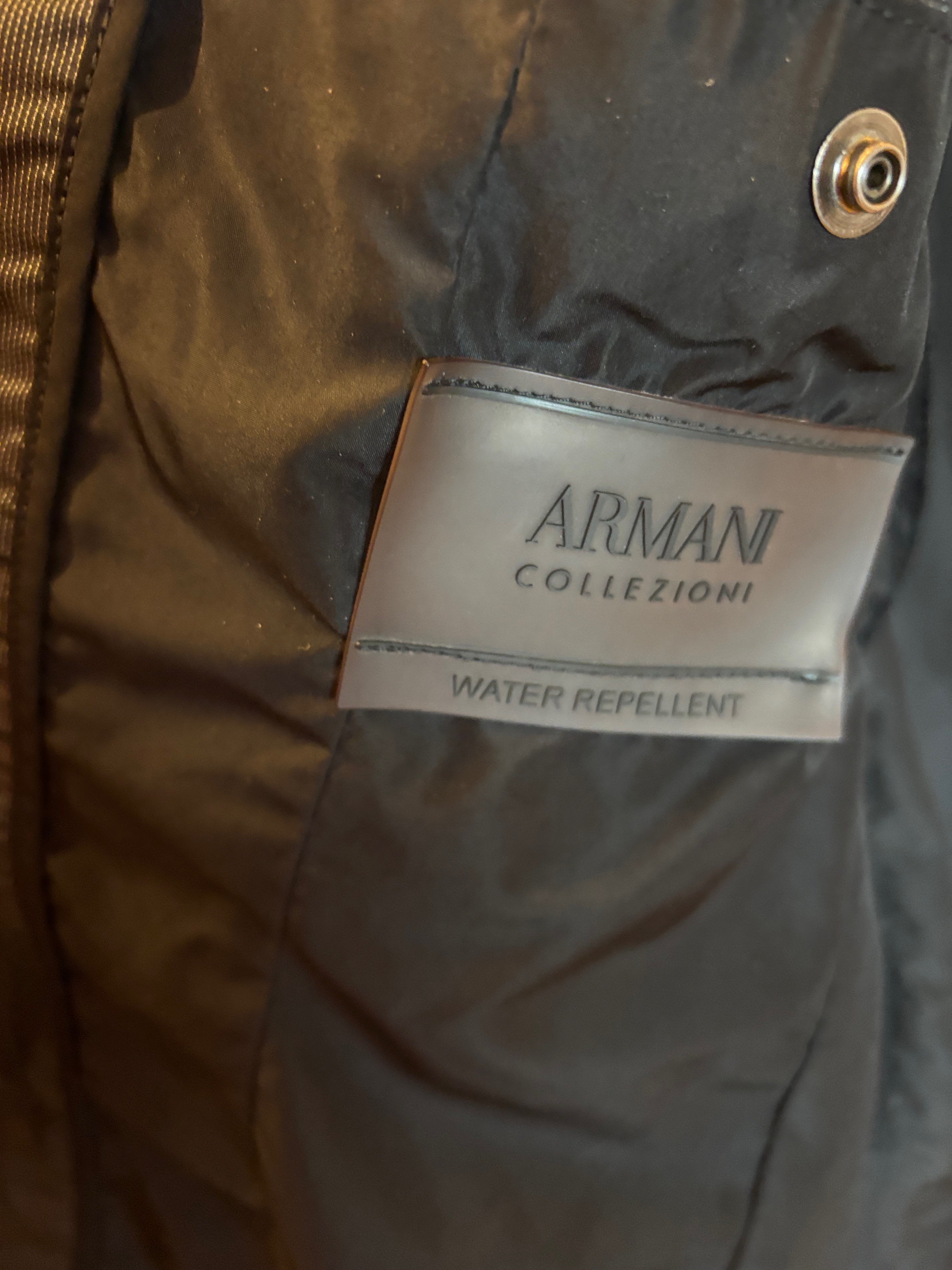 ARMANI COLLEZIONI Dark Grey Men's Windbreaker in size 46L (US) - photo 2