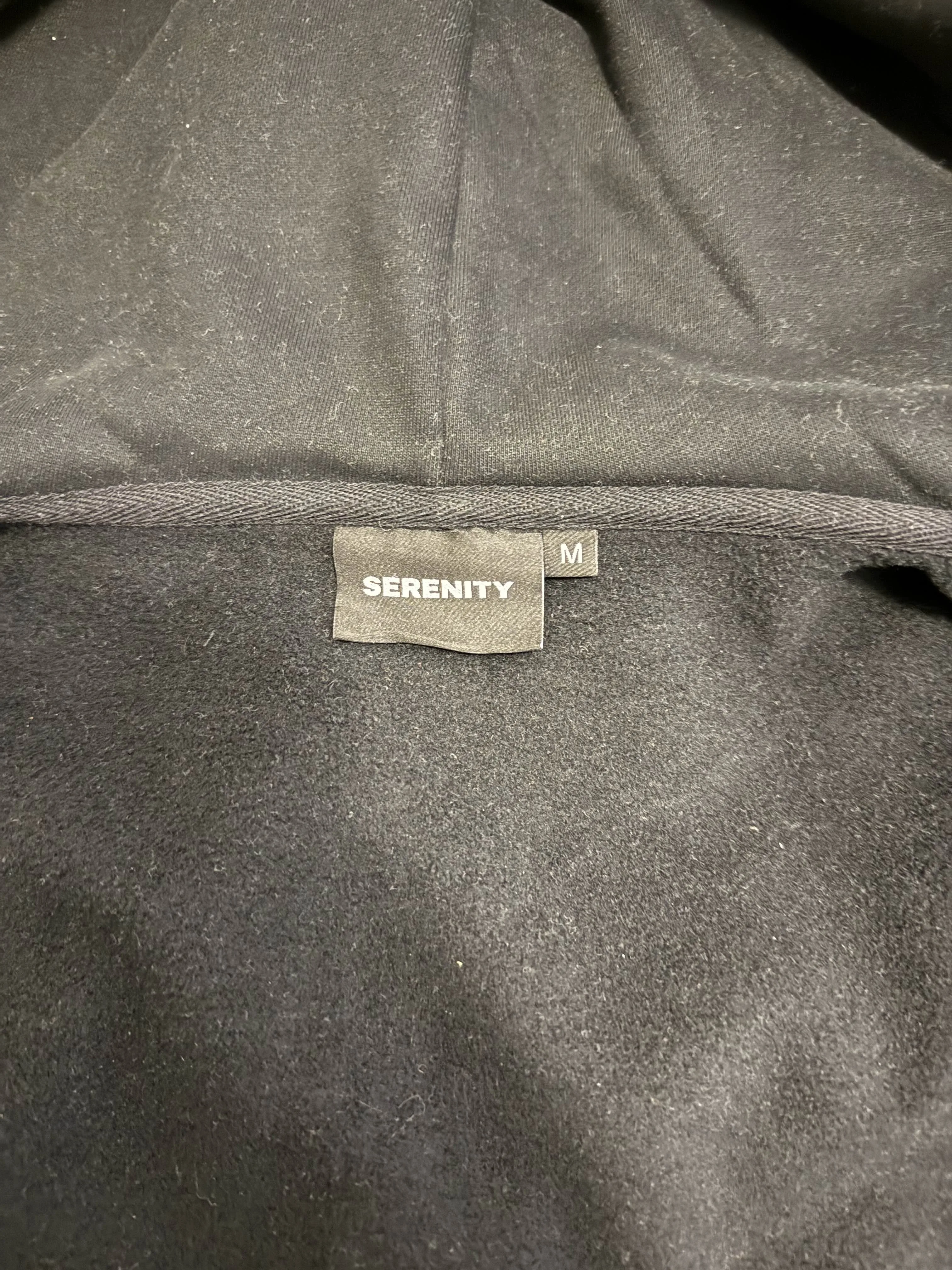 Serenity Cropped Zip-Up Hoodie (Medium) – Black image indicator(5)