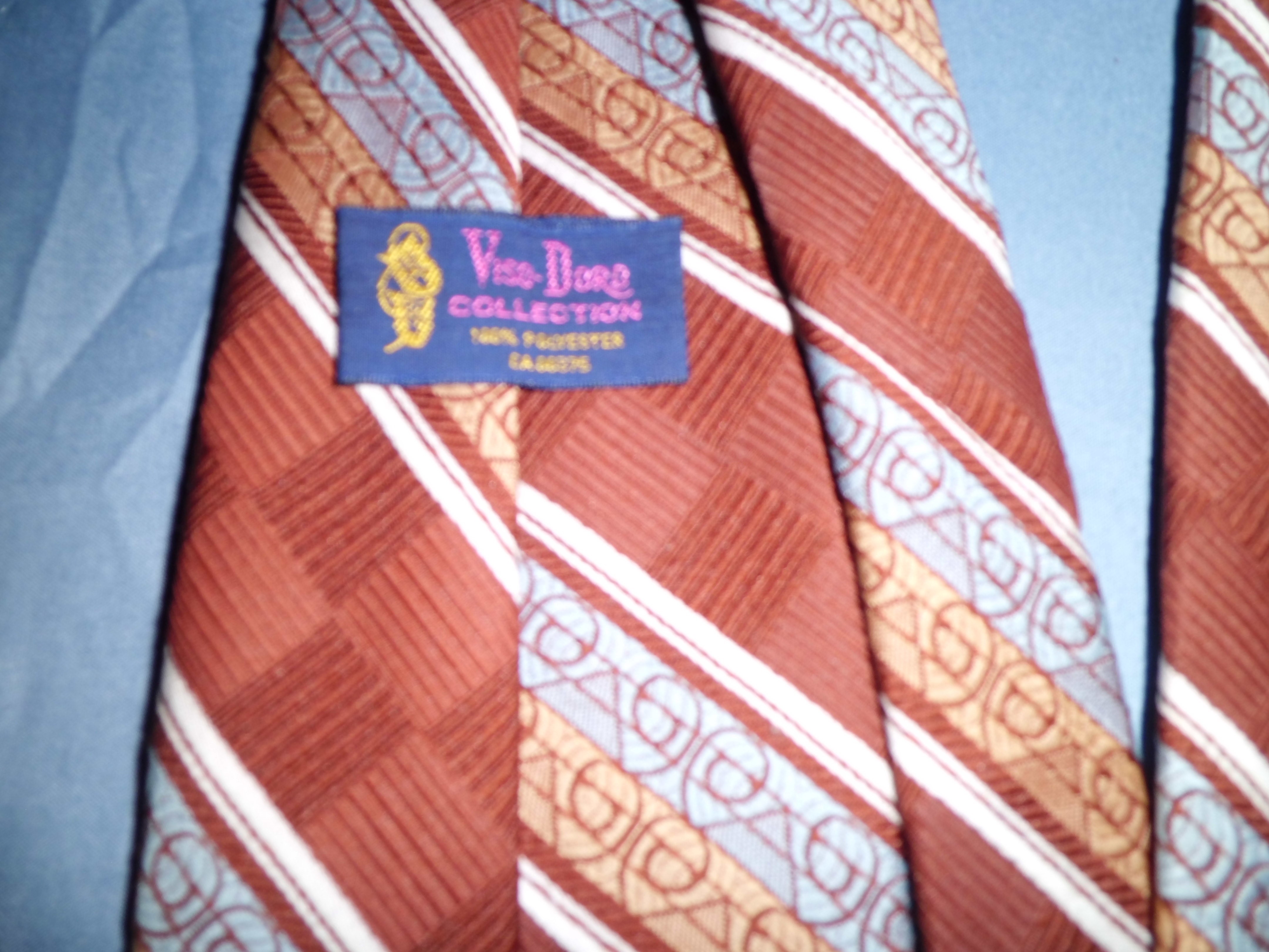 Vintage Viso-Doro Collection Striped Men's Neck Tie 4.25" Wide - photo 3