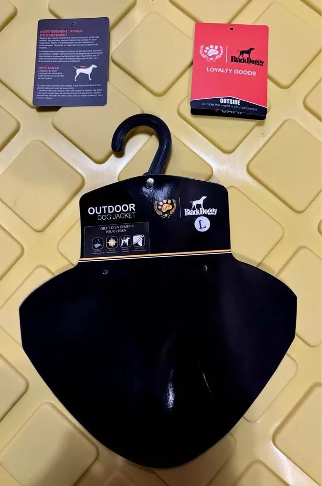 Black Doggy: Outdoor Dog Jacket (Black Camo, Large) - New image indicator(4)