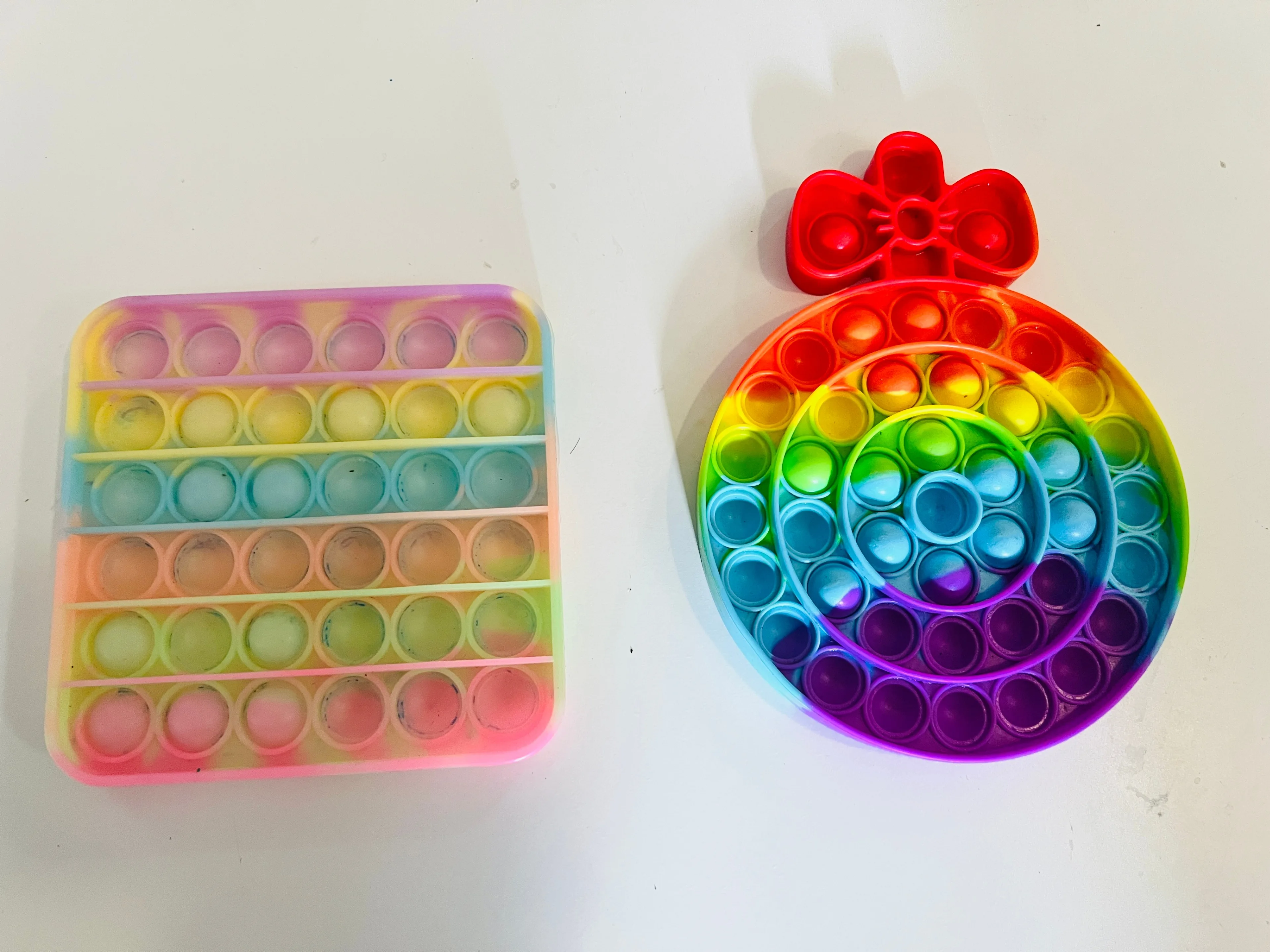 2 Popit or Popper toy rainbow color for Kids Adults