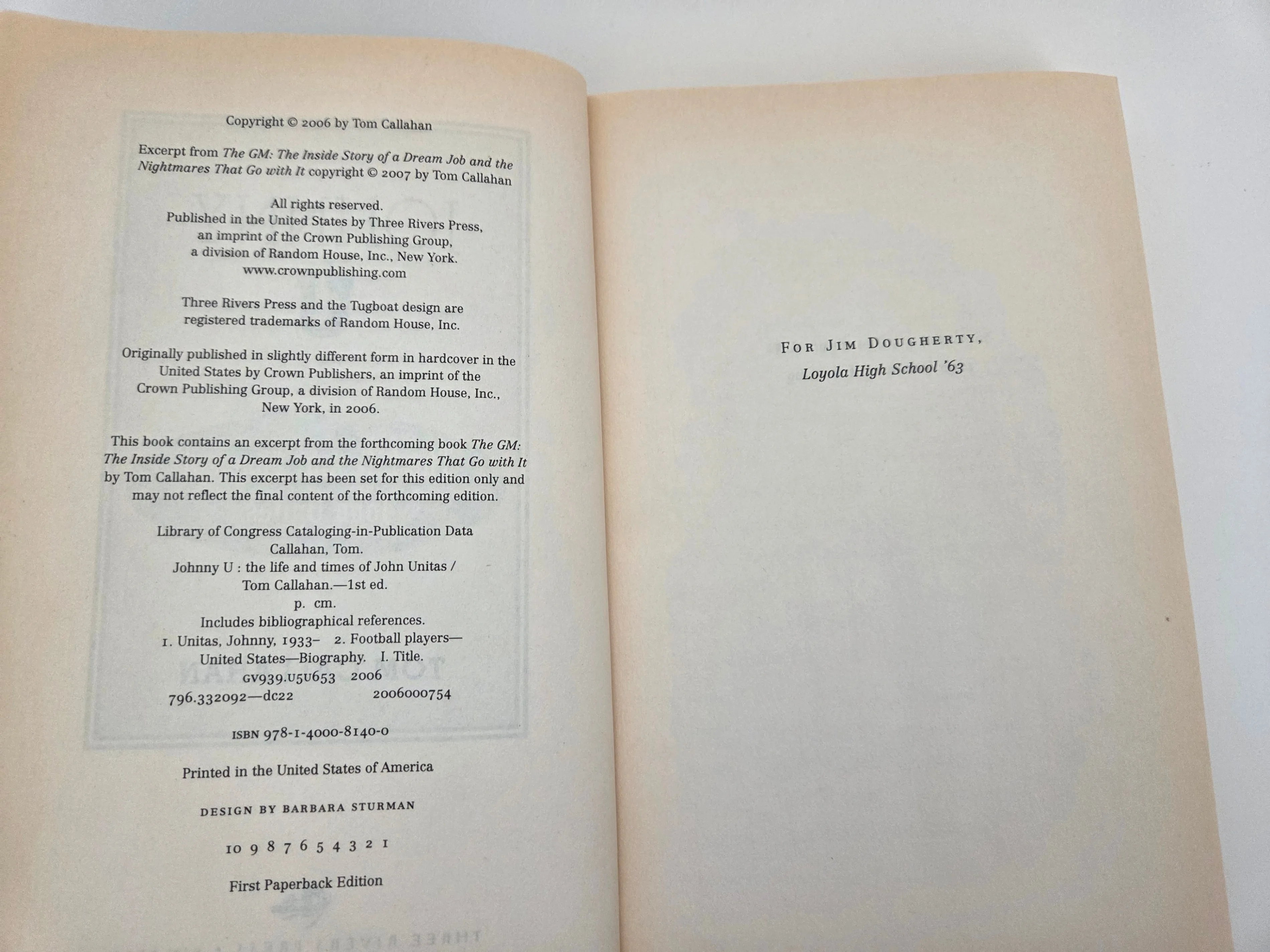 Johnny U: The Life & Times of John Unitas – PB 2006 image indicator(7)