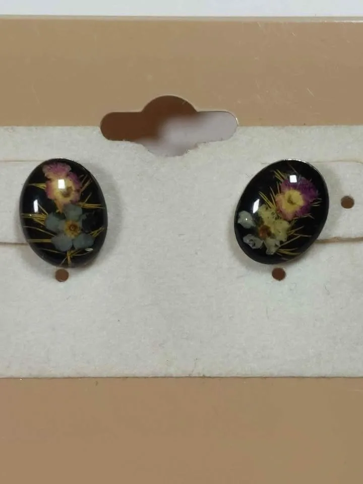 925 Sterling Silver Floral Earrings Studs image indicator(2)