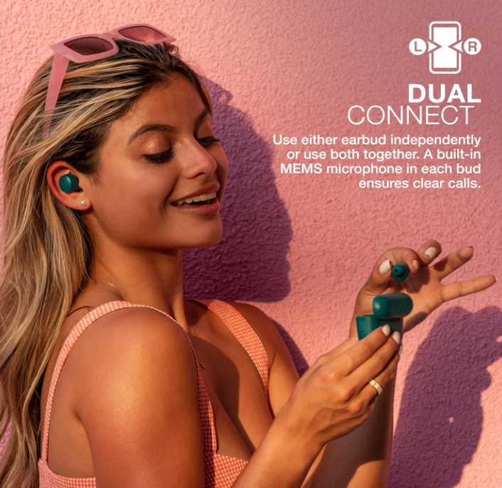 JLab Go Air Pop – Teal Bluetooth Earbuds, Dual Connect - photo 5