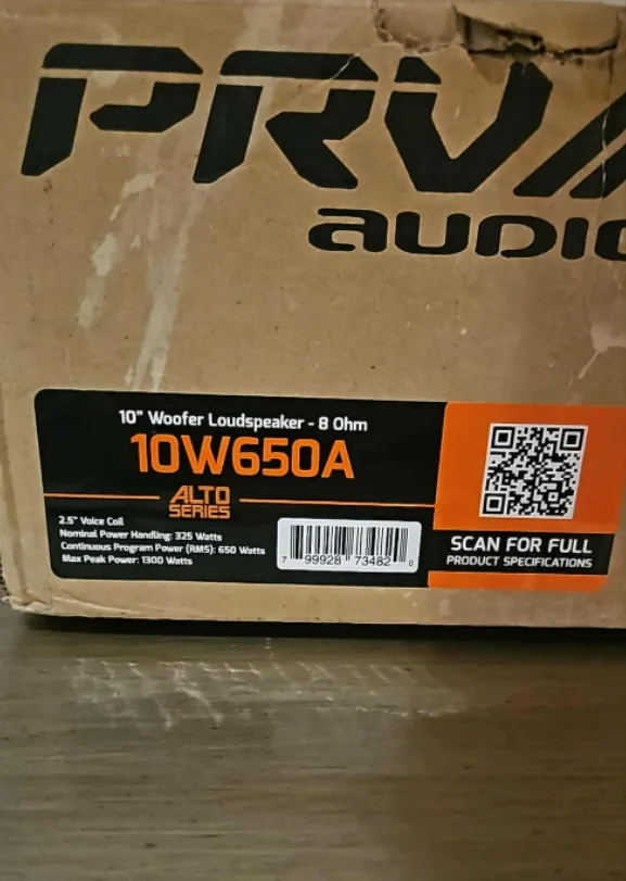 PRV AUDIO 10W650A Alto Series 10" Woofer Loadspeaker image indicator(2)