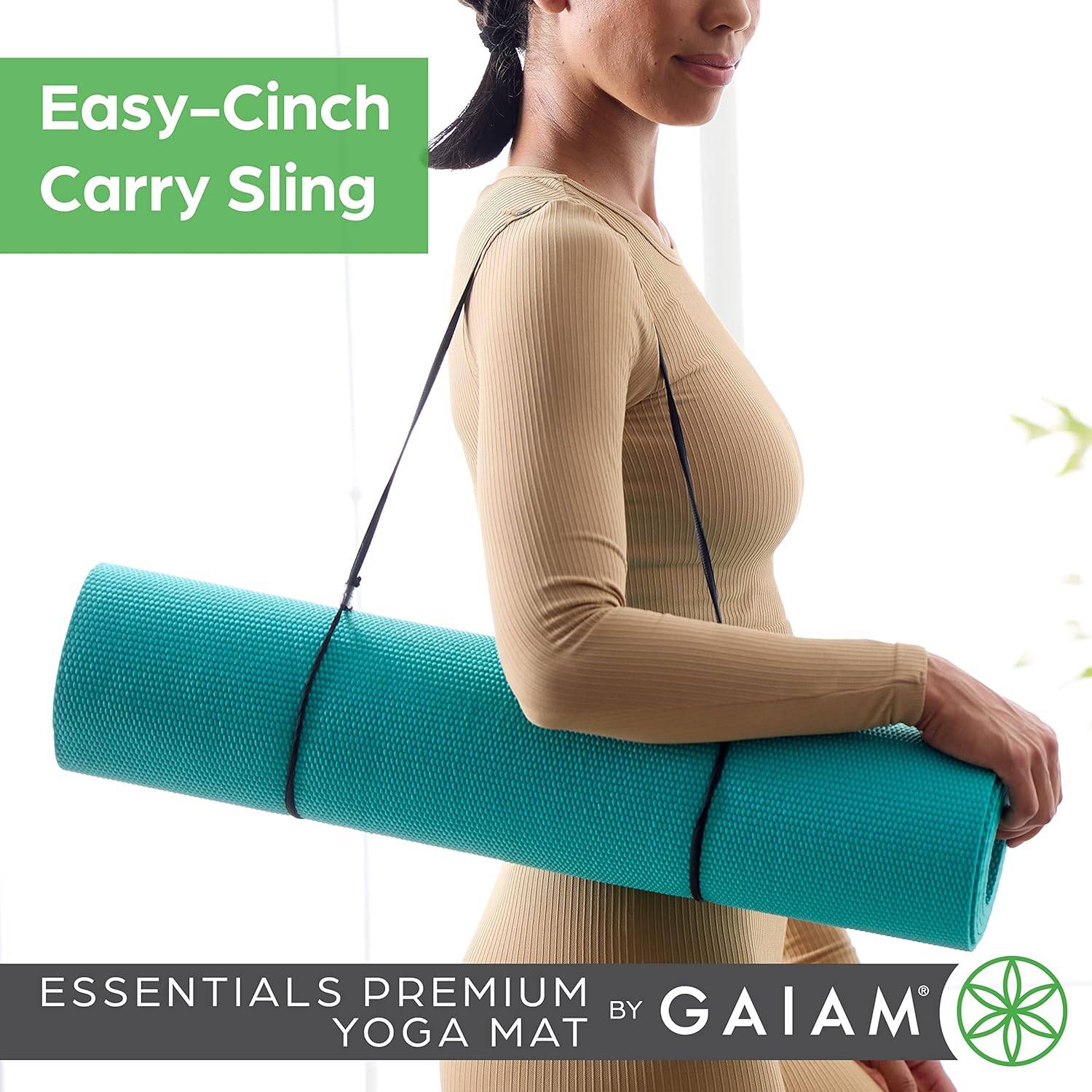 Premium Yoga Mat with Carrying Sling – Black - photo 3