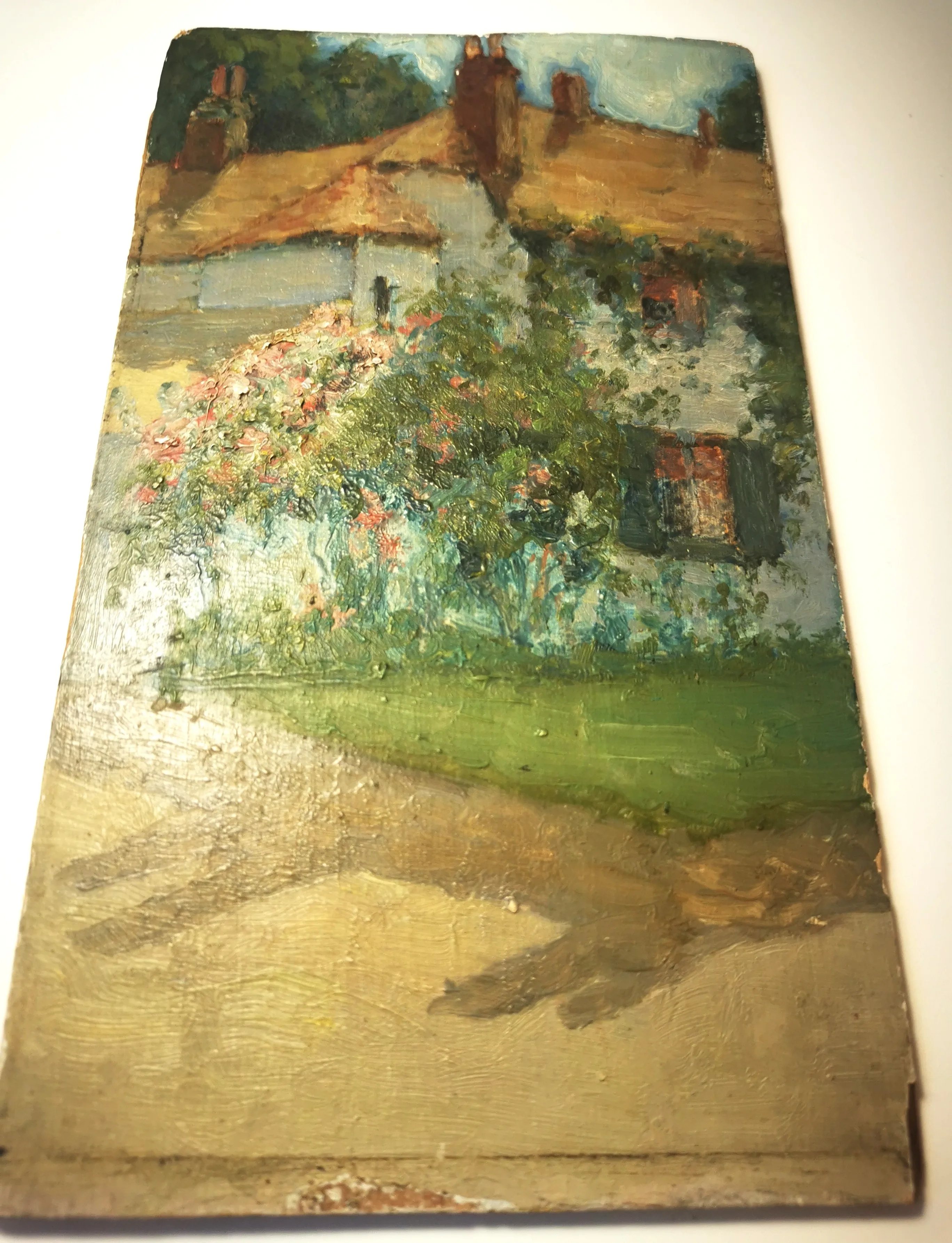 Oil Painting on Board Vintage English Cottage Style image indicator(10)