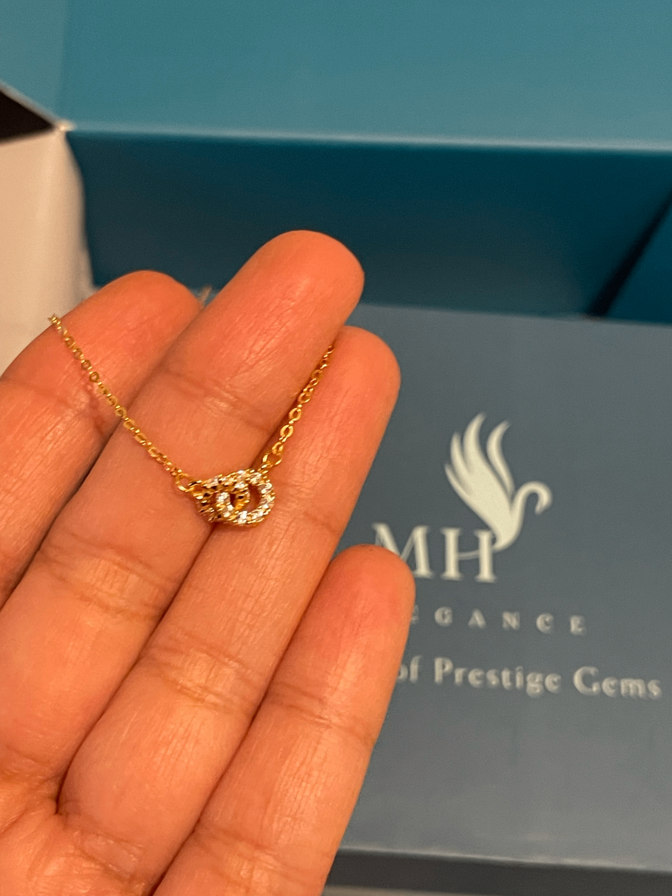 18k Gold Plated circle pendant necklace