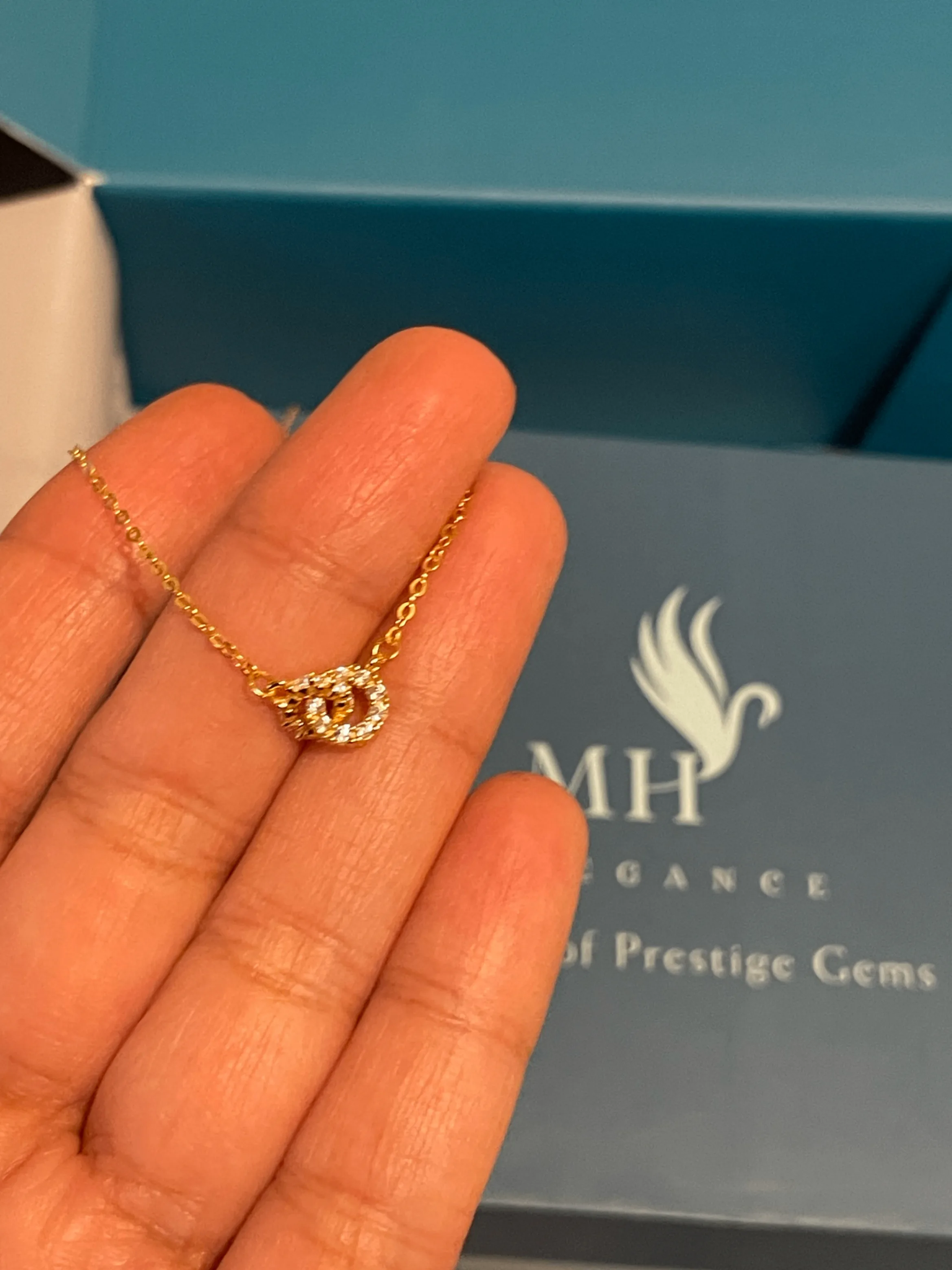 18k Gold Plated circle pendant necklace