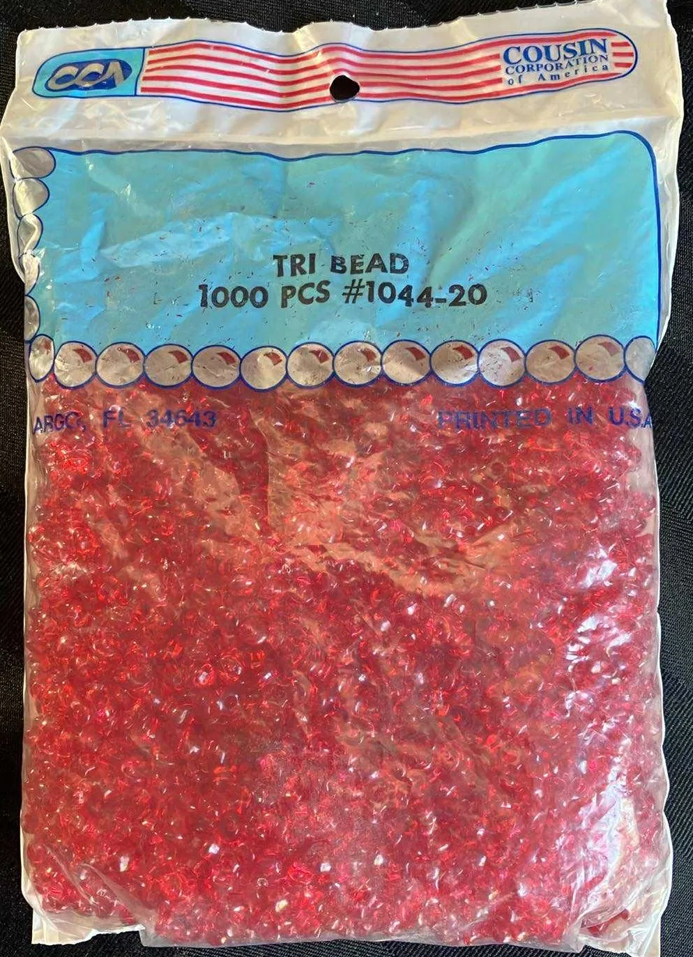 Bag of Tri Beads Red (New)