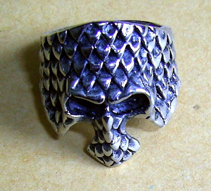 Gentlemen Monte Cristo Stainless Steel Gothic Ring Size 8
