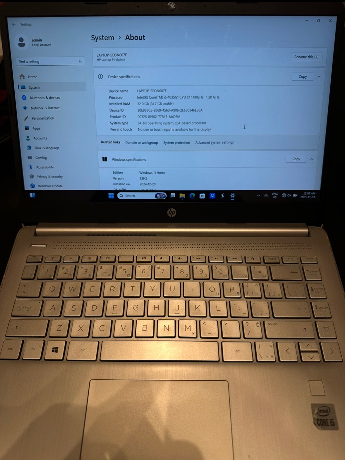 HP 14S-DQ1XXX Laptop | i5 | 32GB RAM | 512GB SSD | 14" Display - photo 2