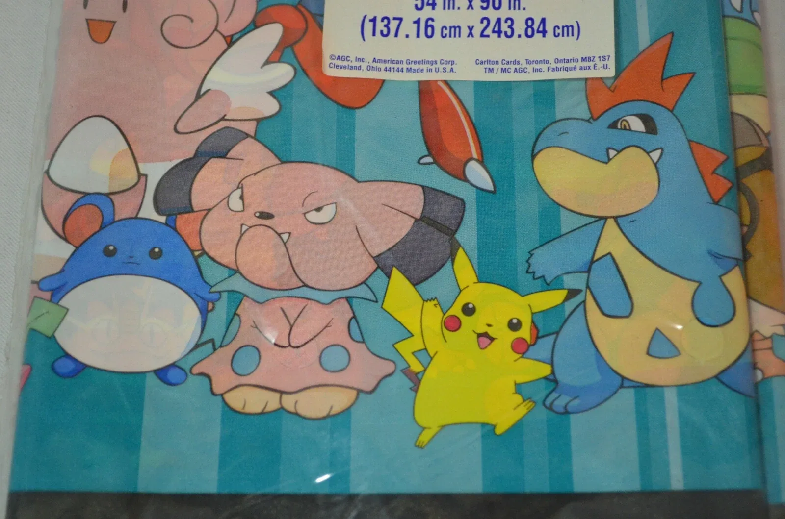 2 x Pokemon Pikachu Plastic Tablecover Satin Finish 54x96 inch image indicator(2)