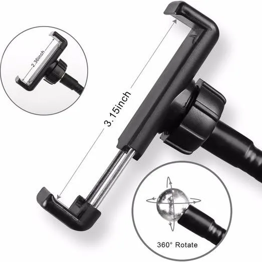 Cell Phone Holder with Selfie Ring & Clamp to Desk image indicator(6)