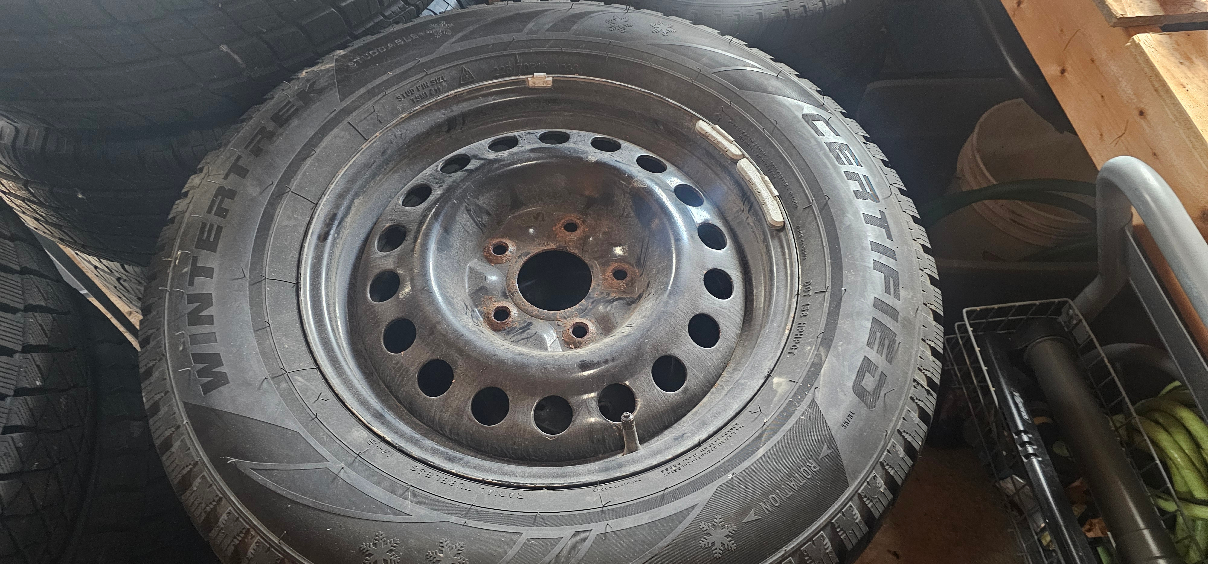 SOLD - Wintertrek Winter Tires with Rims - Almost New
