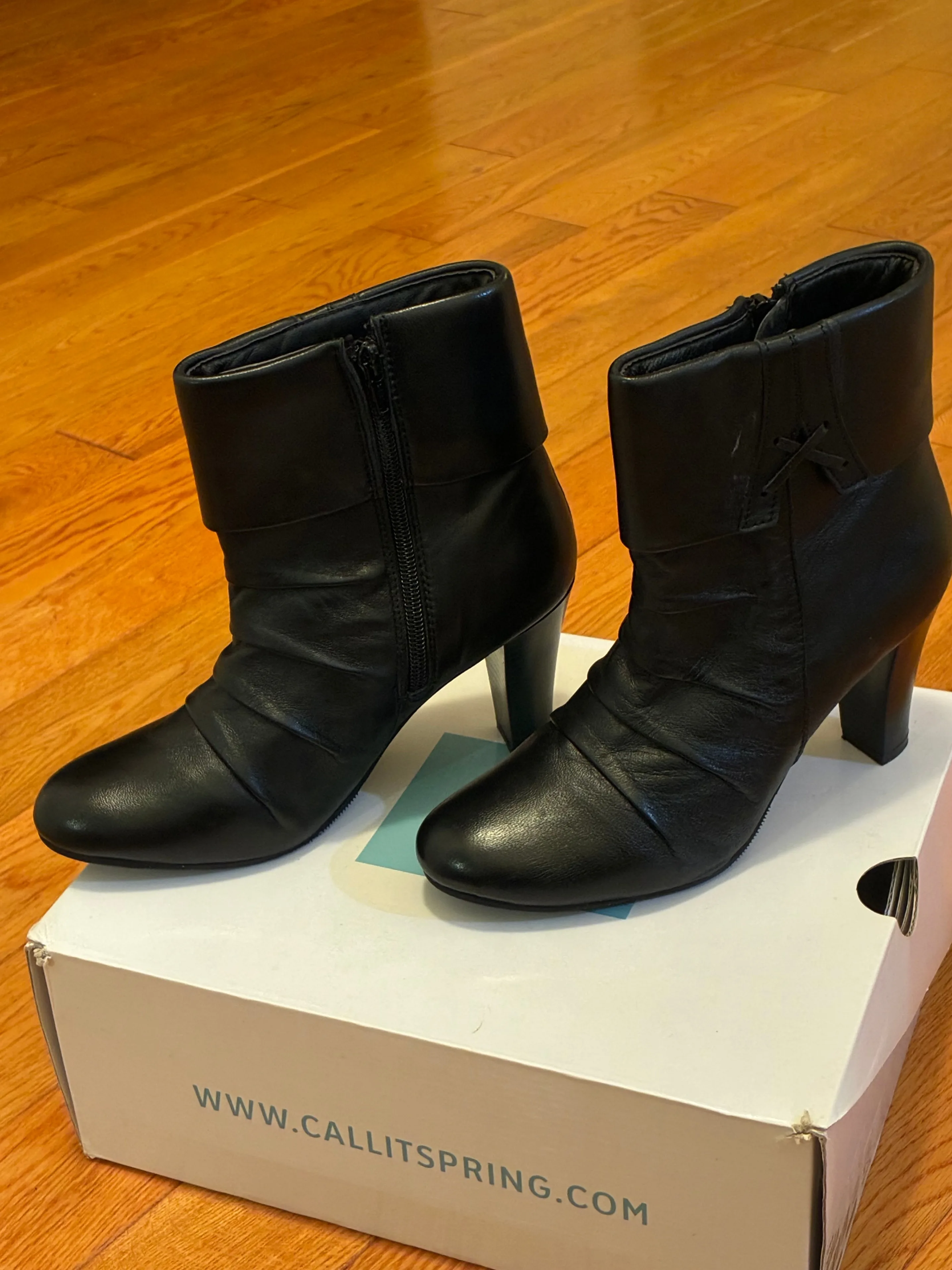 Women's Ankle Boots: Call It Spring - size 6, black, like new thumbnail
