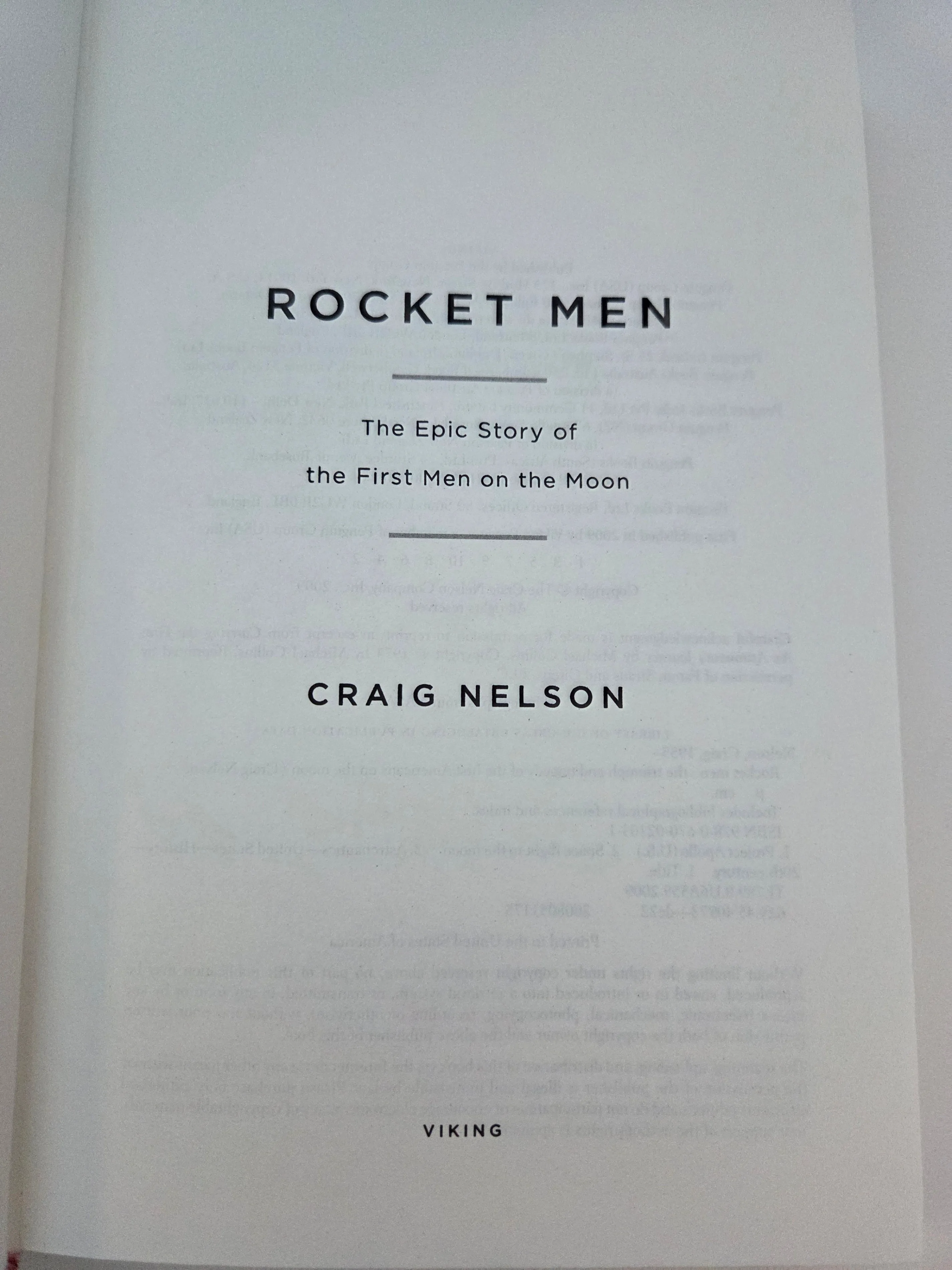 Rocket Men – Craig Nelson, Viking Hardcover 2009 image indicator(3)