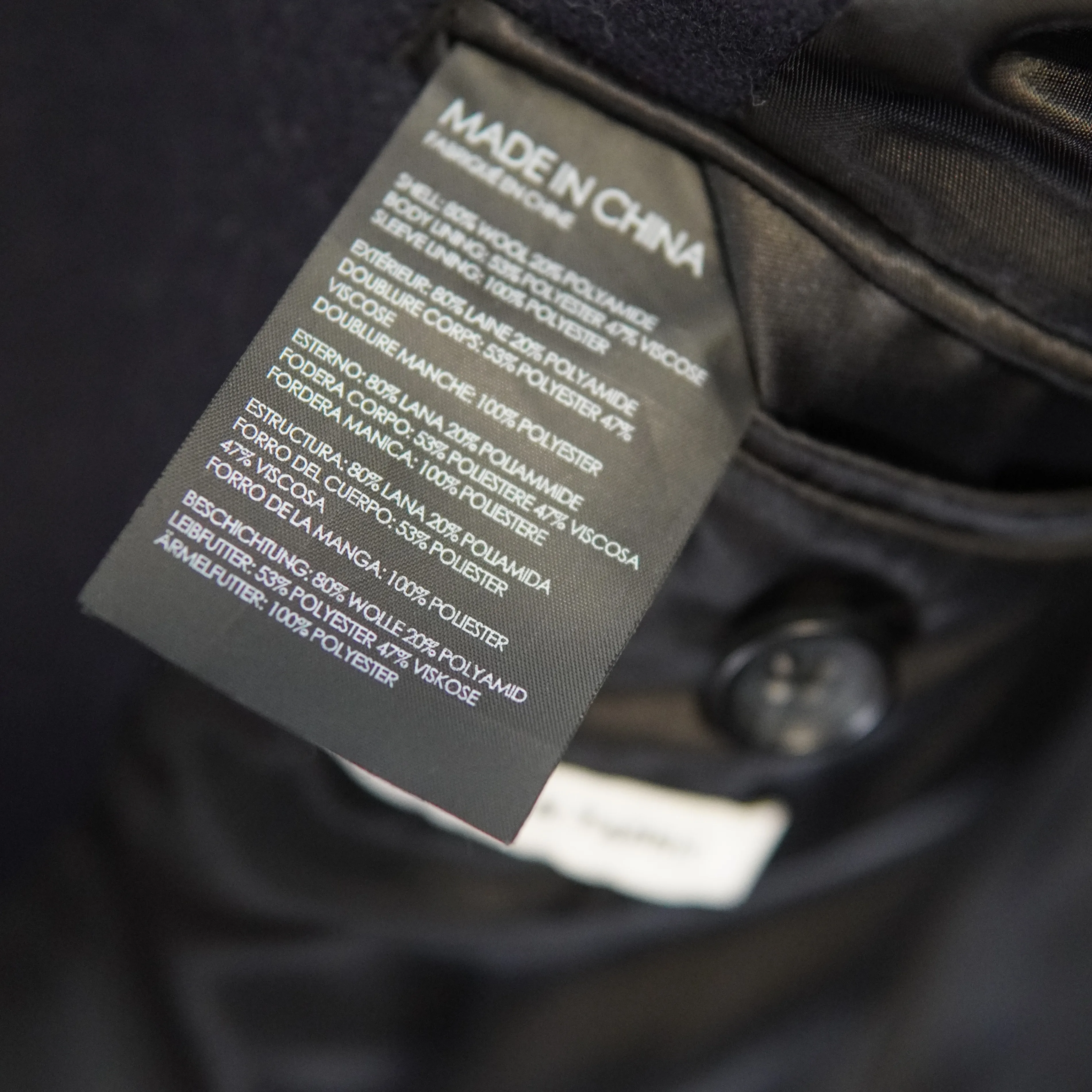 Club Monaco Men’s Wool Peacoat – Navy – Double-Breasted image indicator(9)