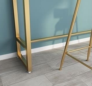 Premium Stone Bar Table with Gold Legs - photo 3
