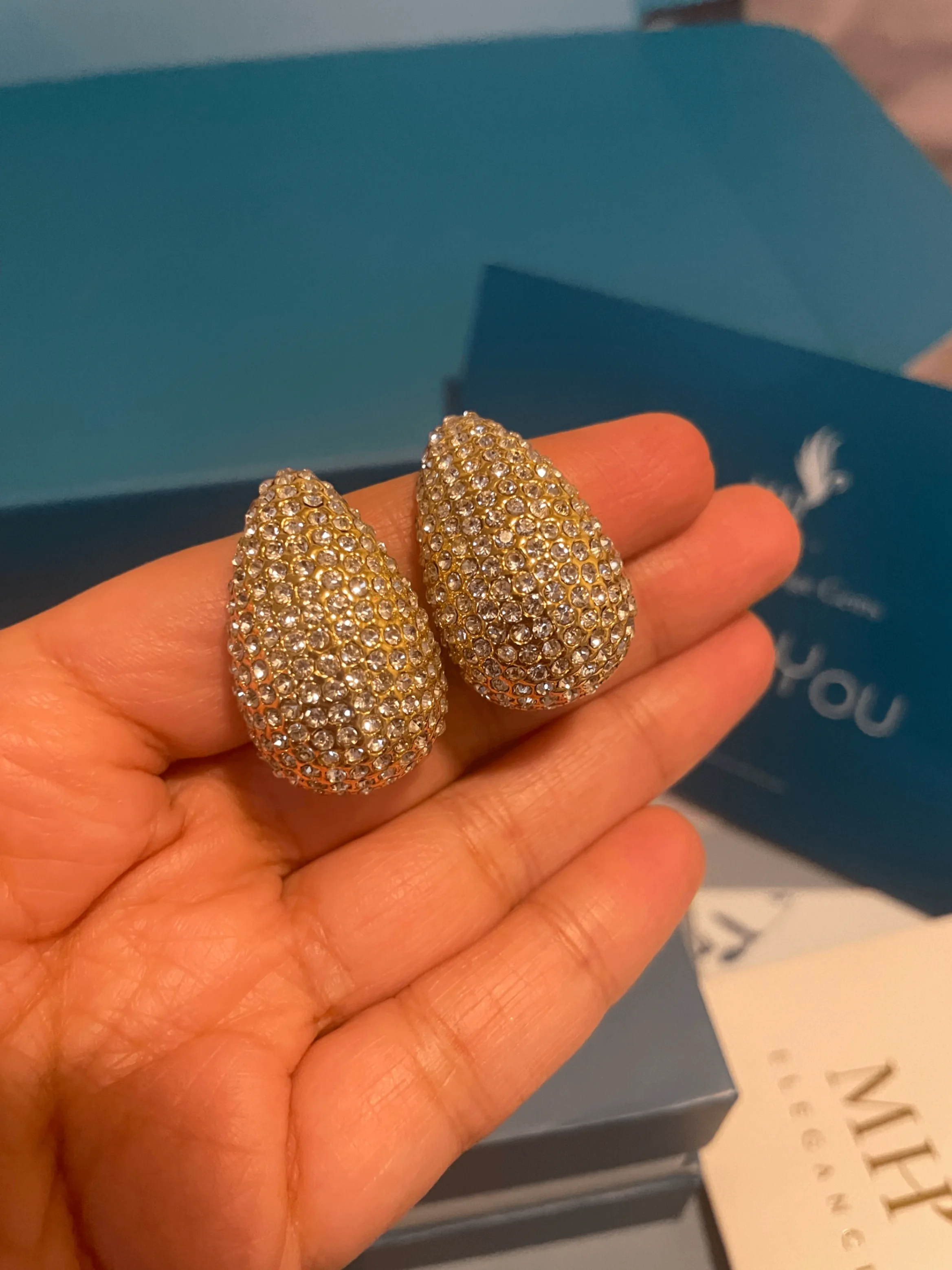 18k Gold Plated Tear Drop Earrings