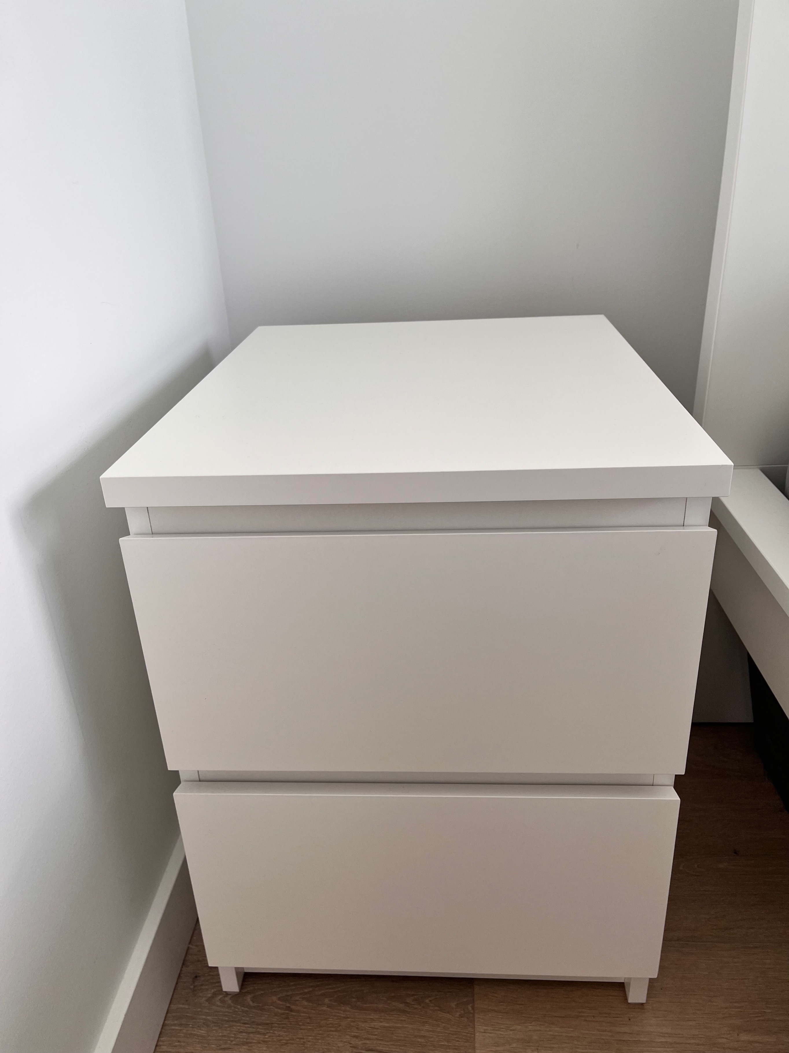 Moving sale! IKEA Nightstand, white/with 2 drawers