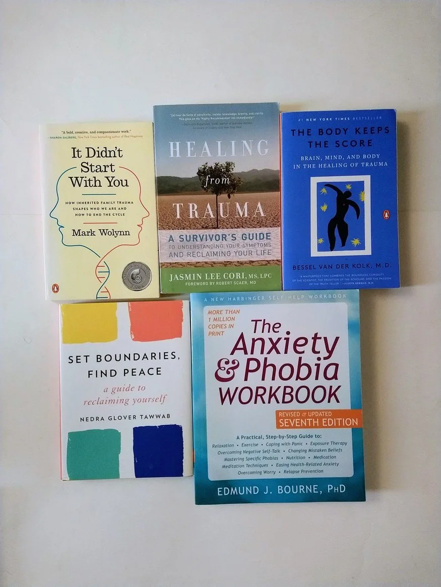 Healing, Trauma, Boundaries, Anxiety books!