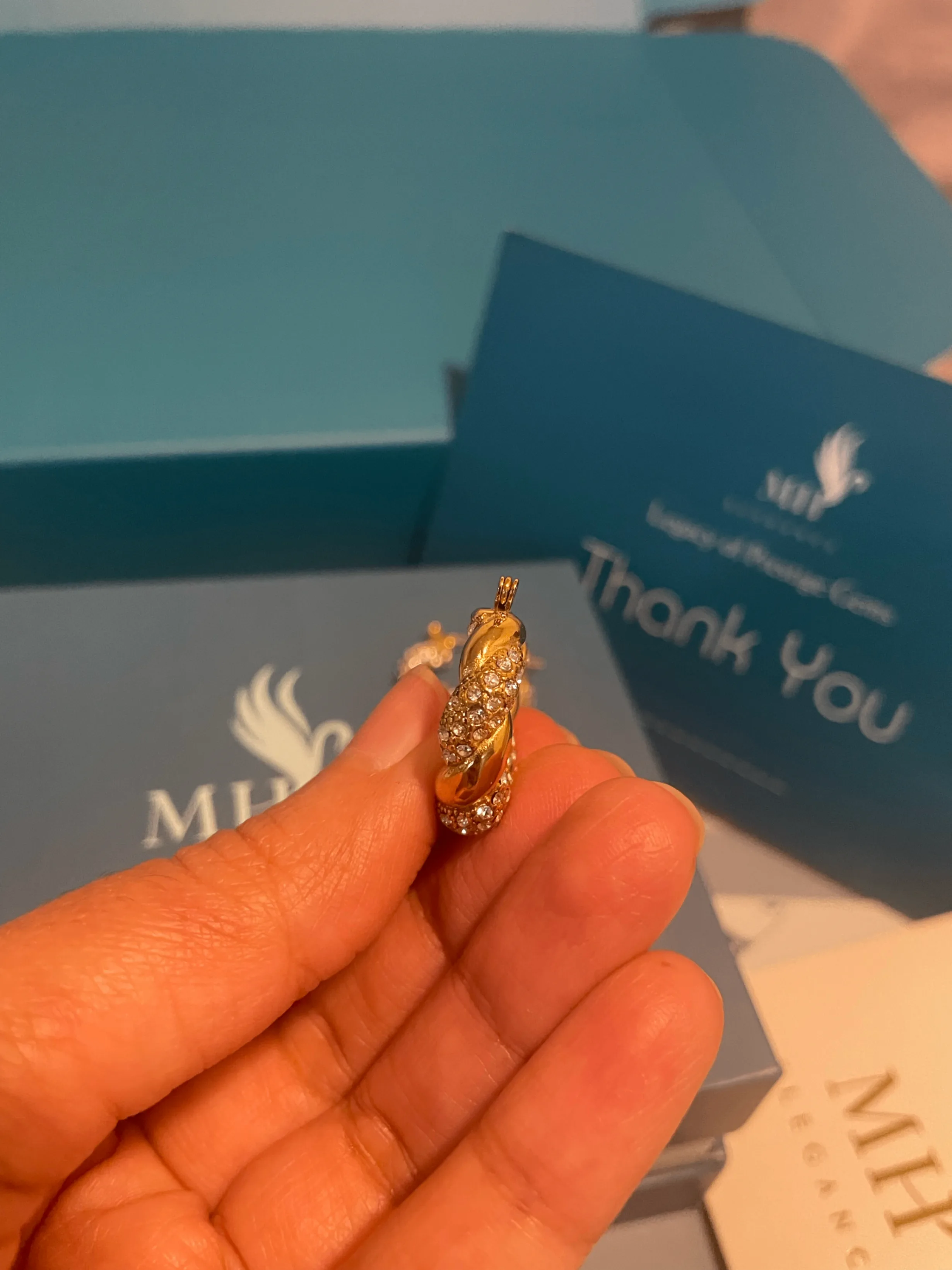 14k Gold Plated Donut Earrings image indicator(3)