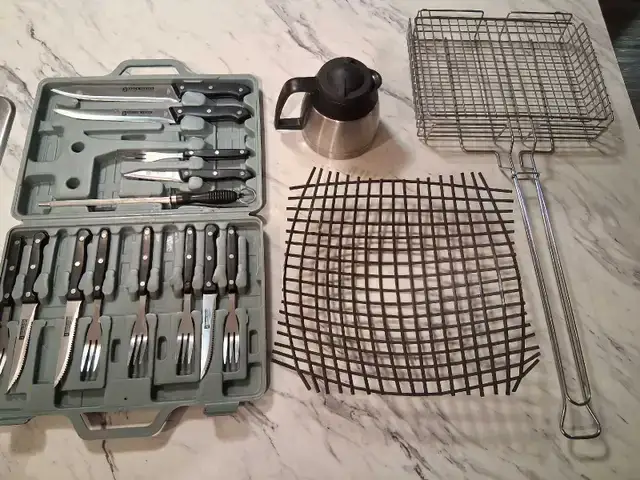 Gourmet BBQ Tools, grill basket, thermos