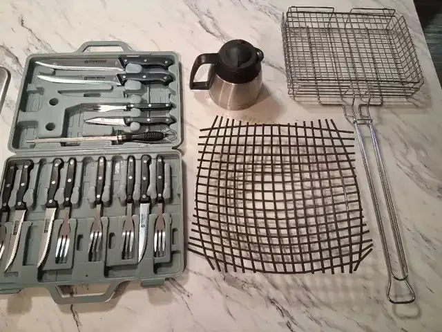 Gourmet BBQ Tools, grill basket, thermos