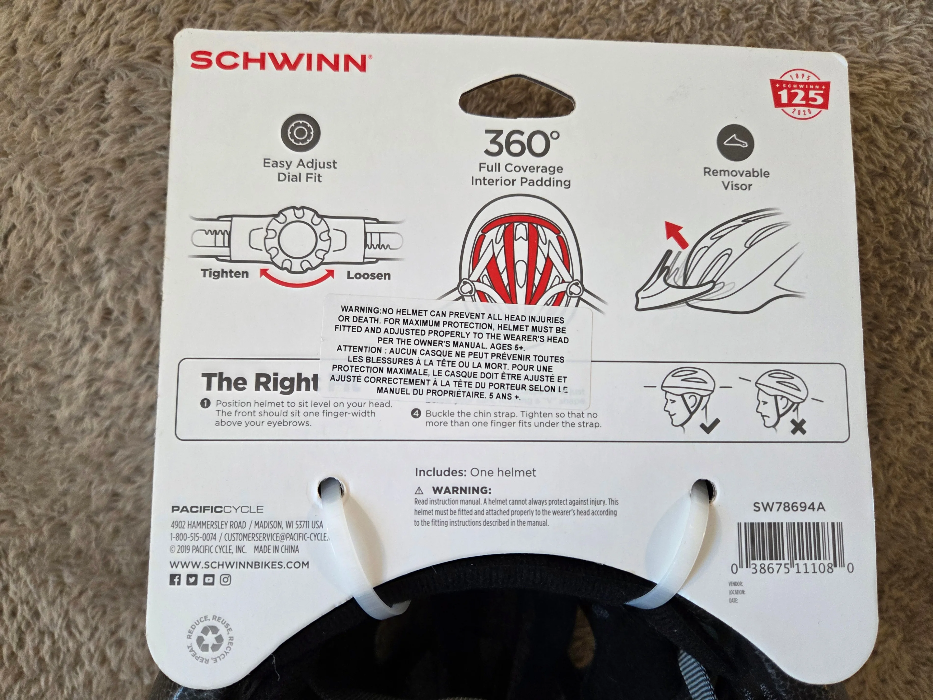 Schwinn Thrasher Adult Helmet – Black/Coral, New image indicator(4)