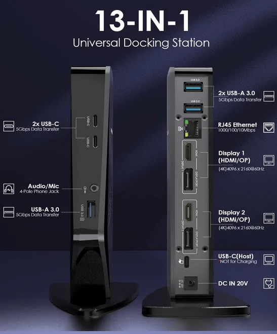 WAVLINK Laptop Docking Station(Brand New in Box) image indicator(2)